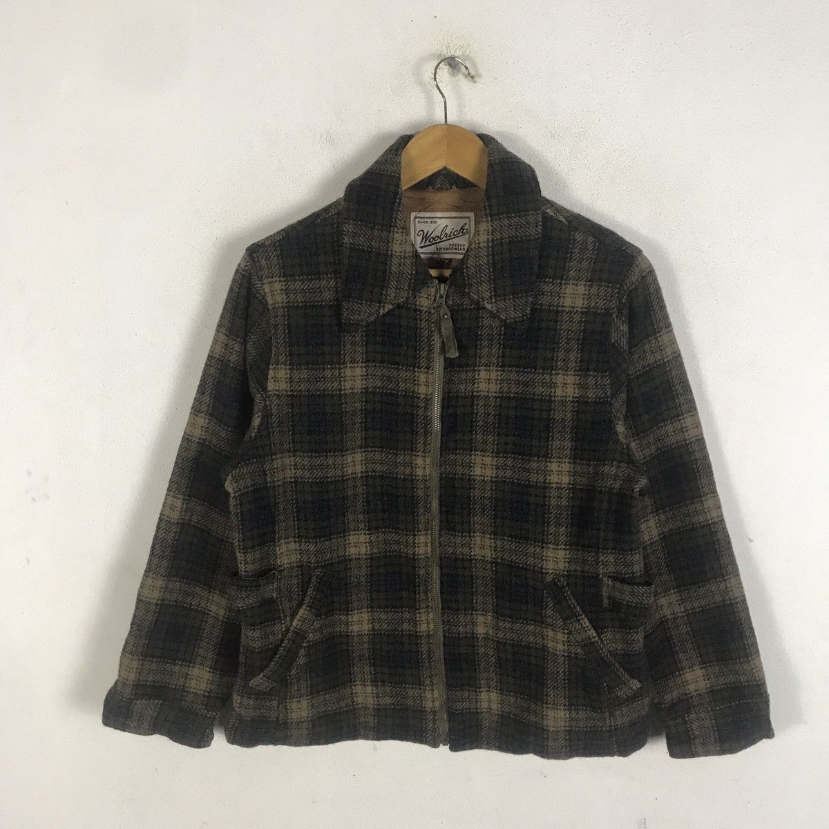 VTG Woolrich Plaid deals Wool Full Zip Coat Medium