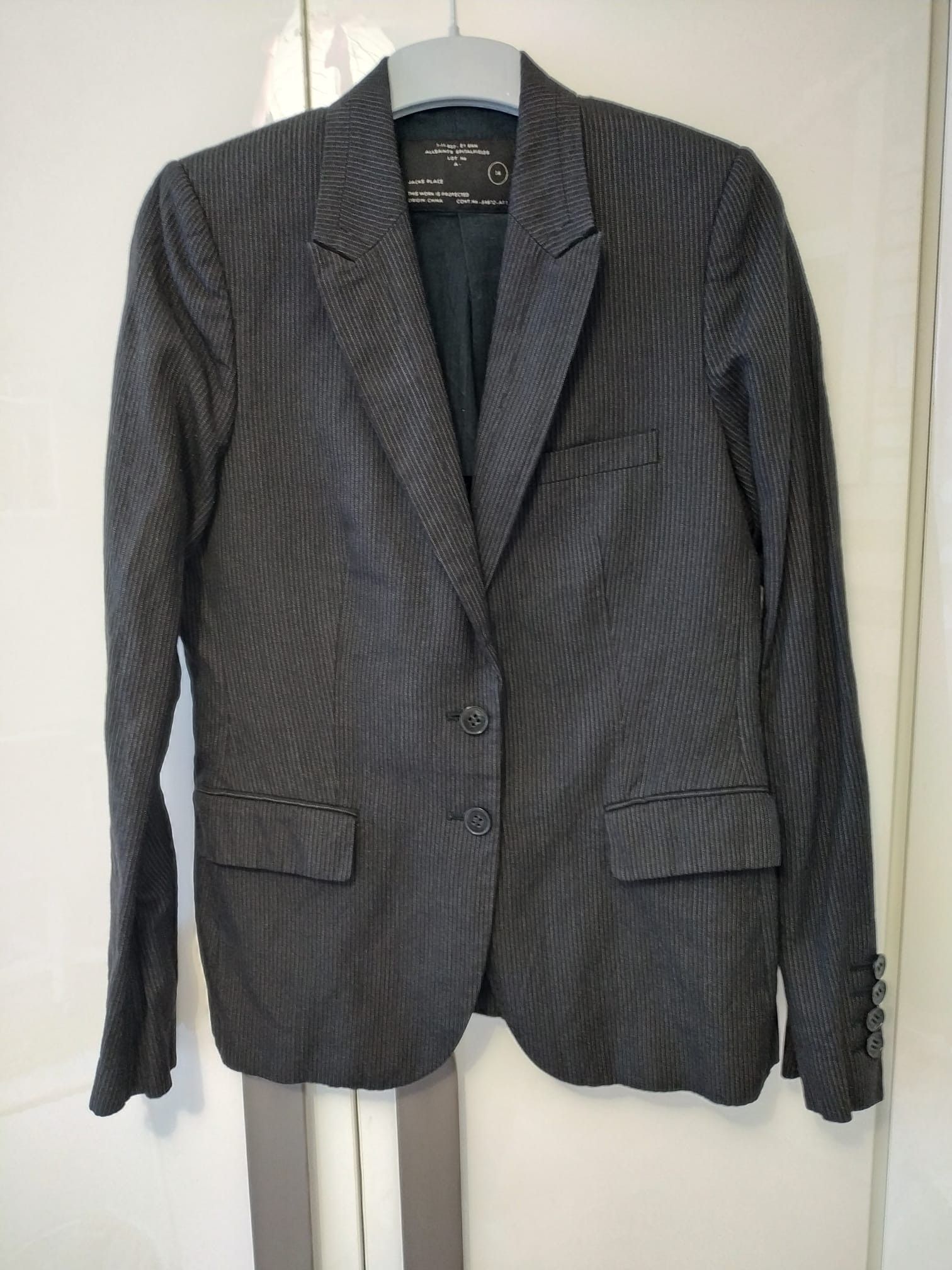 Allsaints AllSaints women's wool blazer black stripped L, UK 14, Size L / US 10 / IT 46 - 4 Thumbnail