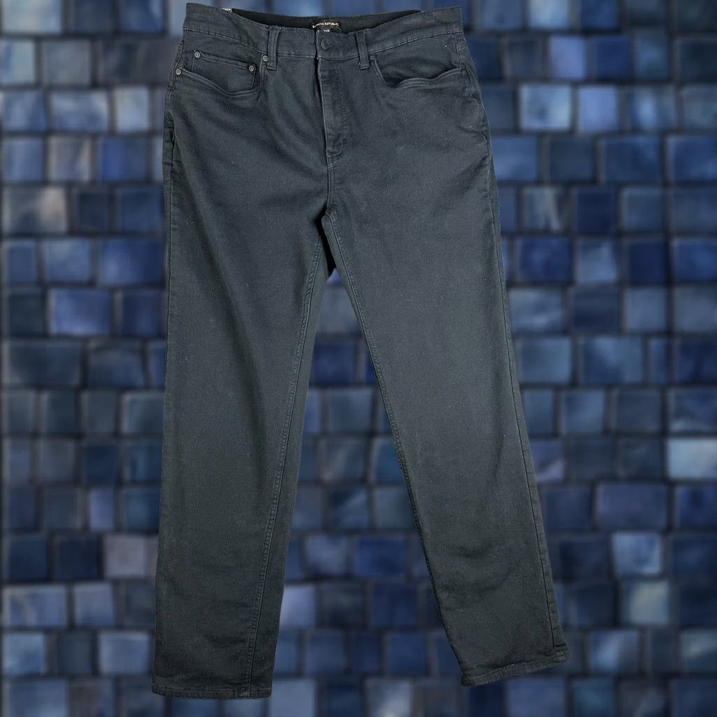 Banana Republic Banana Republic Black Cotton Stretch 5 Pocket Pant Flat Front Men 36 Size US 36 / EU 52 - 1 Thumbnail