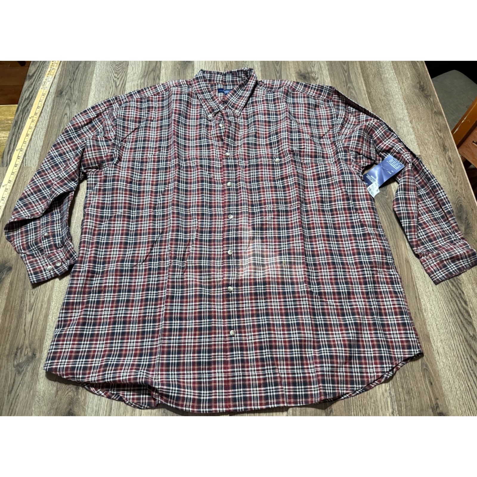 Vintage VINTAGE Reservoir Shirt Mens 3XLT Green Red White Plaid Long Sleeve Button Up Size US XXL / EU 58 / 5 - 2 Thumbnail