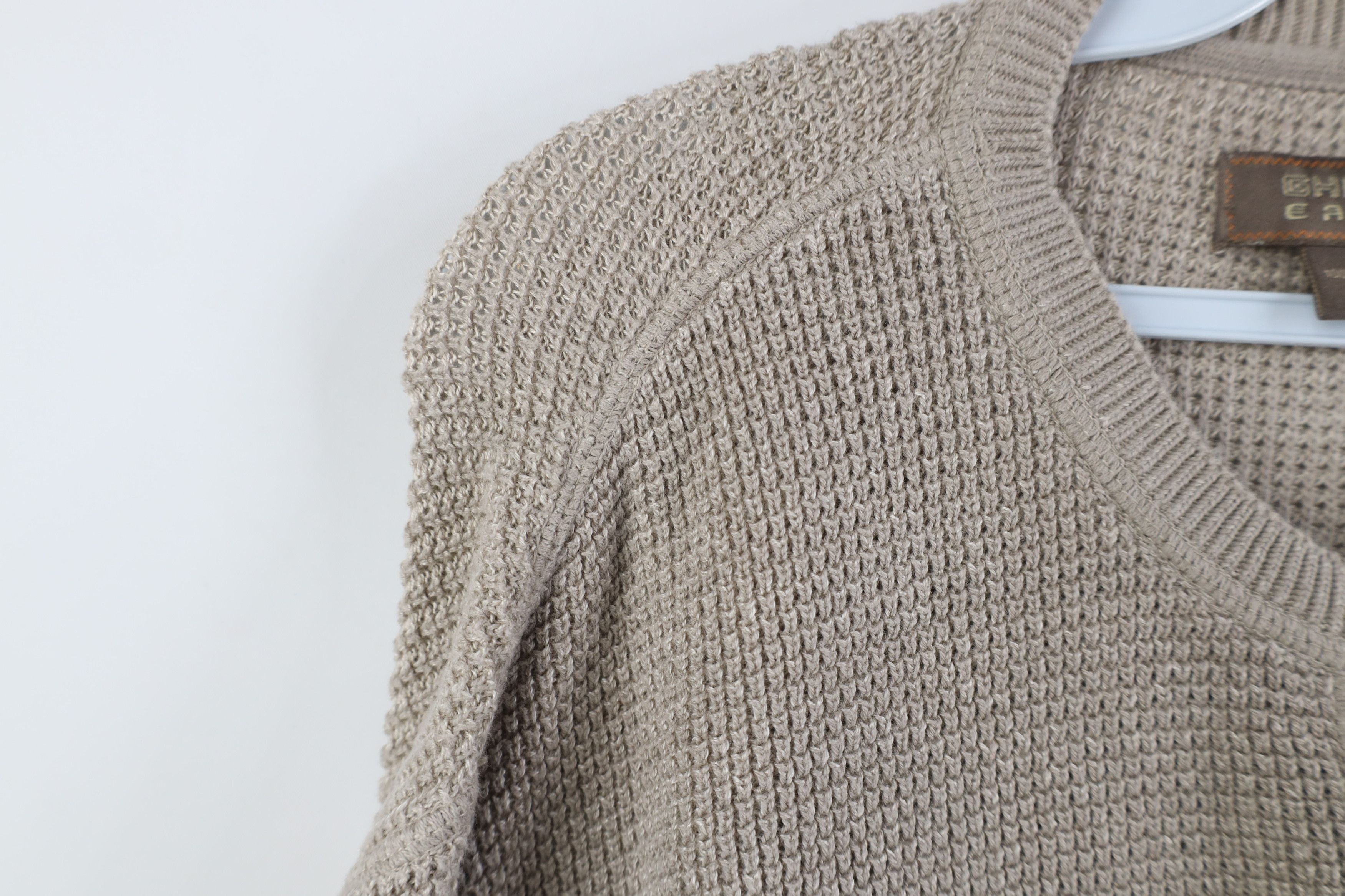 Vintage Vintage 90s Y2K Streetwear Waffle Knit Henley Sweater Cotton Size US XL / EU 56 / 4 - 8 Thumbnail