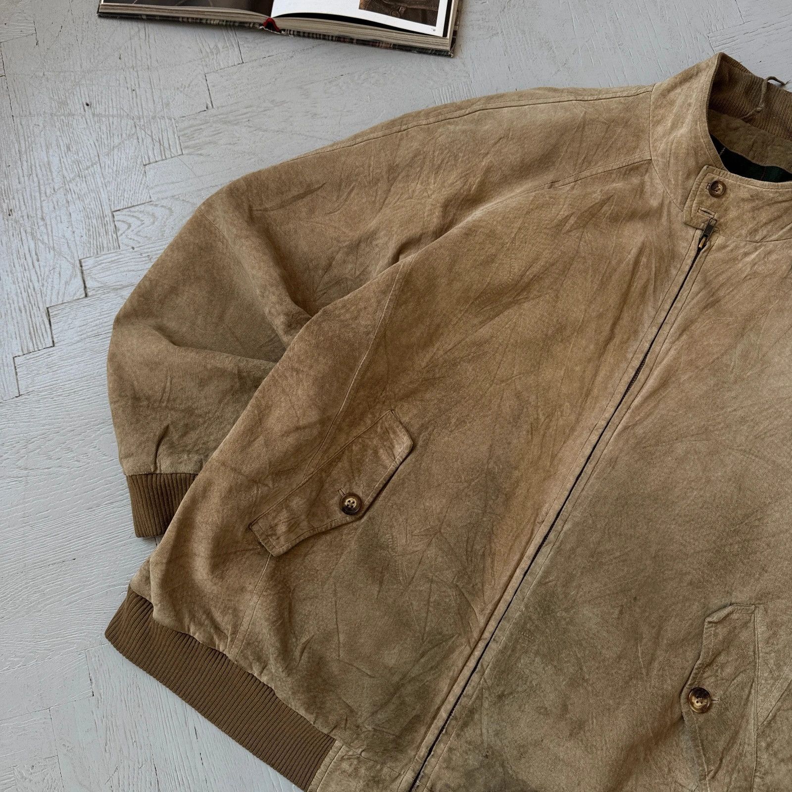 Orvis Vintage Orvis Real Suede Leather Bomber Jacket Size US XL / EU 56 / 4 - 2 Thumbnail