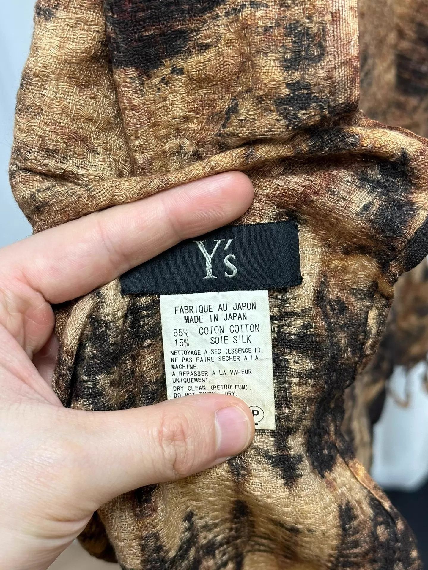 Yohji Yamamoto Yohji Yamamoto y's Wasteland Dye C/S Unique Scarf 180x60 Size ONE SIZE - 6 Thumbnail