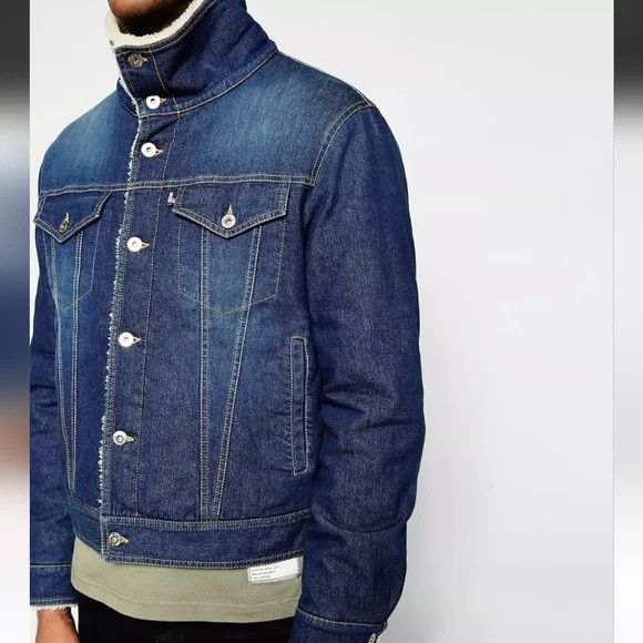 Moschino Moschino Denim Shearling Jacket Mens Size EU50 US34 Size US M / EU 48-50 / 2 - 2 Thumbnail
