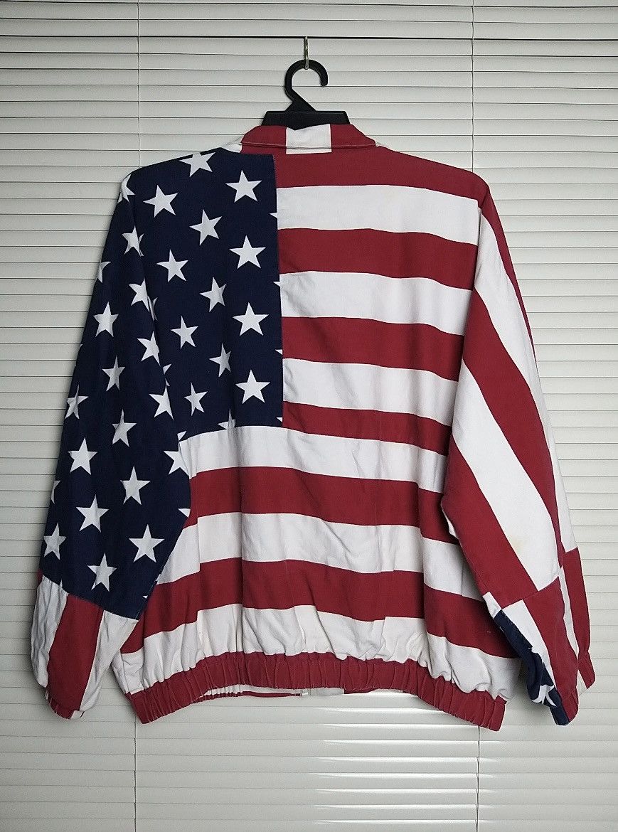 American Apparel VINTAGE 90'S AMERICAN FLAG BLOUSON JACKET Size US XXL / EU 58 / 5 - 2 Thumbnail