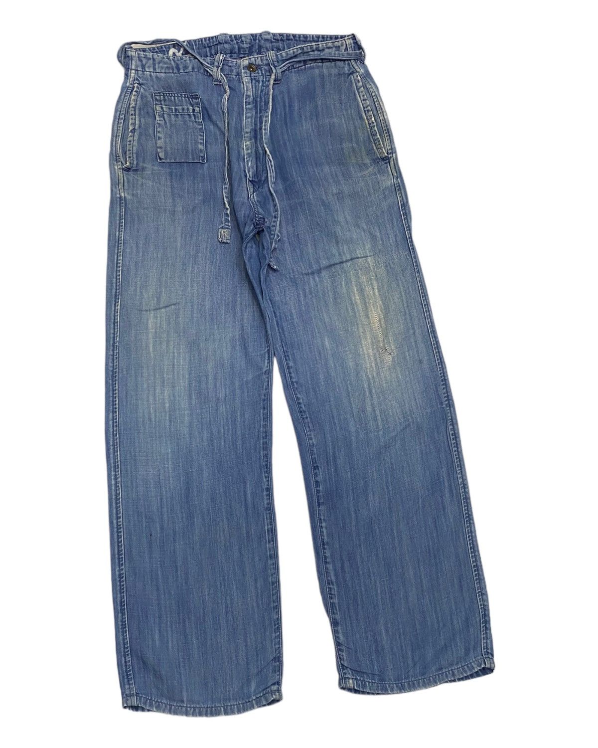 45rpm 🔥VINTAGE R BY 45RPM BAGGY LINEN CASUAL PANTS LIKE HAKAMA Size US 30 / EU 46 - 2 Thumbnail