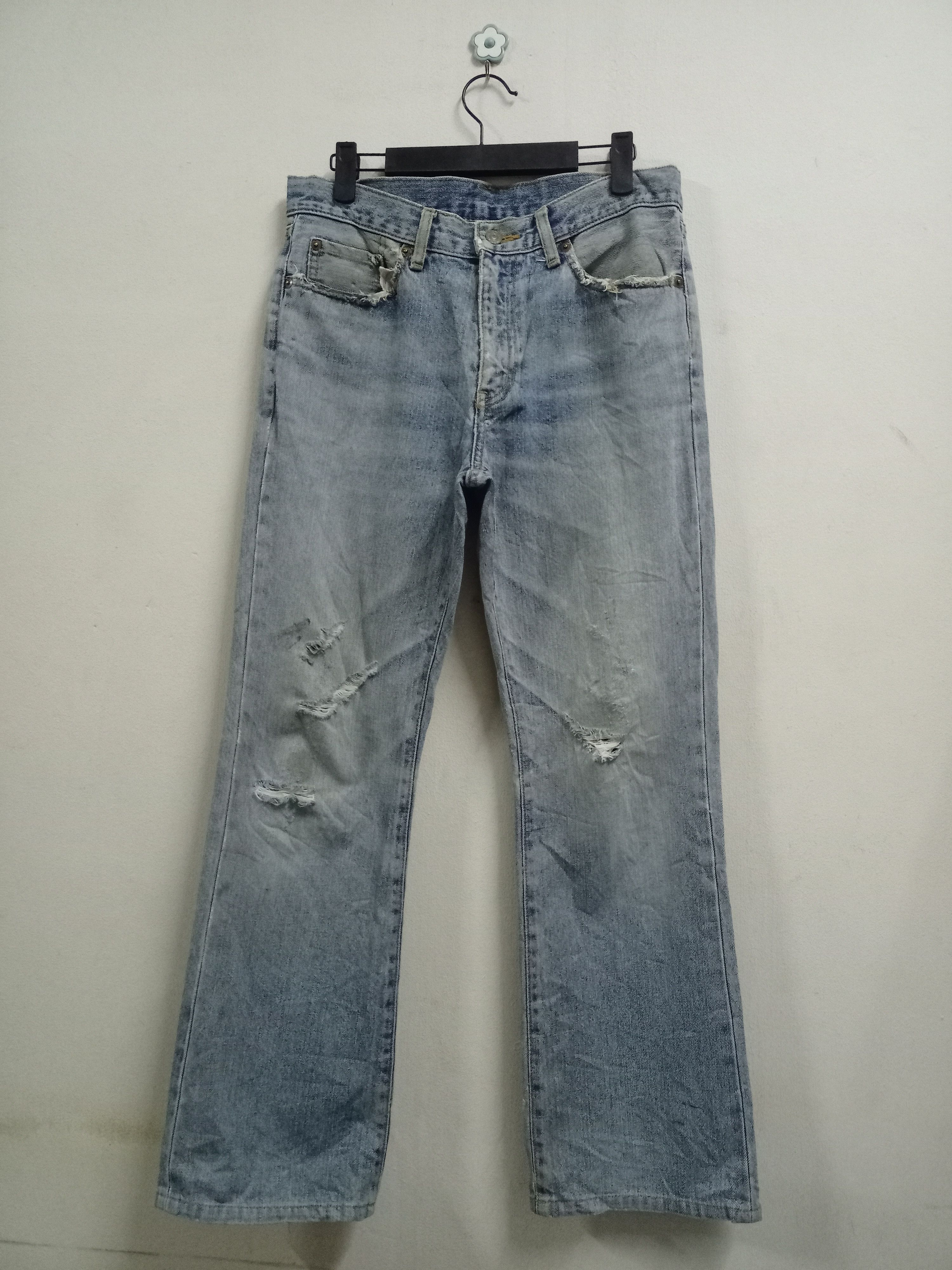 Japanese Brand × Uniqlo Vintage Japanese Uniqlo Blue Wash Bootcut Jeans Size US 30 / EU 46 - 3 Thumbnail