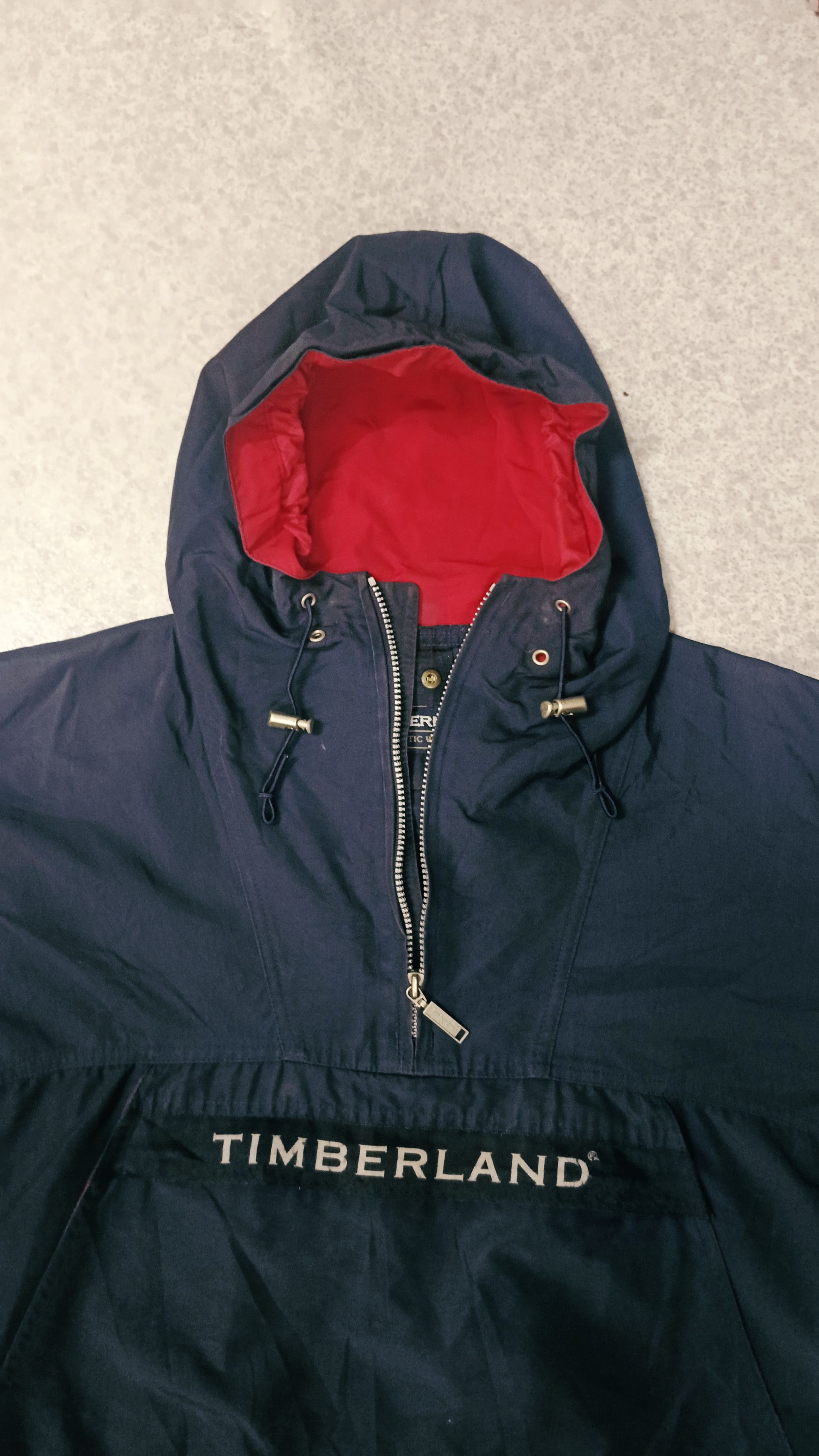 Timberland Vintage Timberland Distressed Oversized Anorak Windbreaker Size US L / EU 52-54 / 3 - 5 Thumbnail