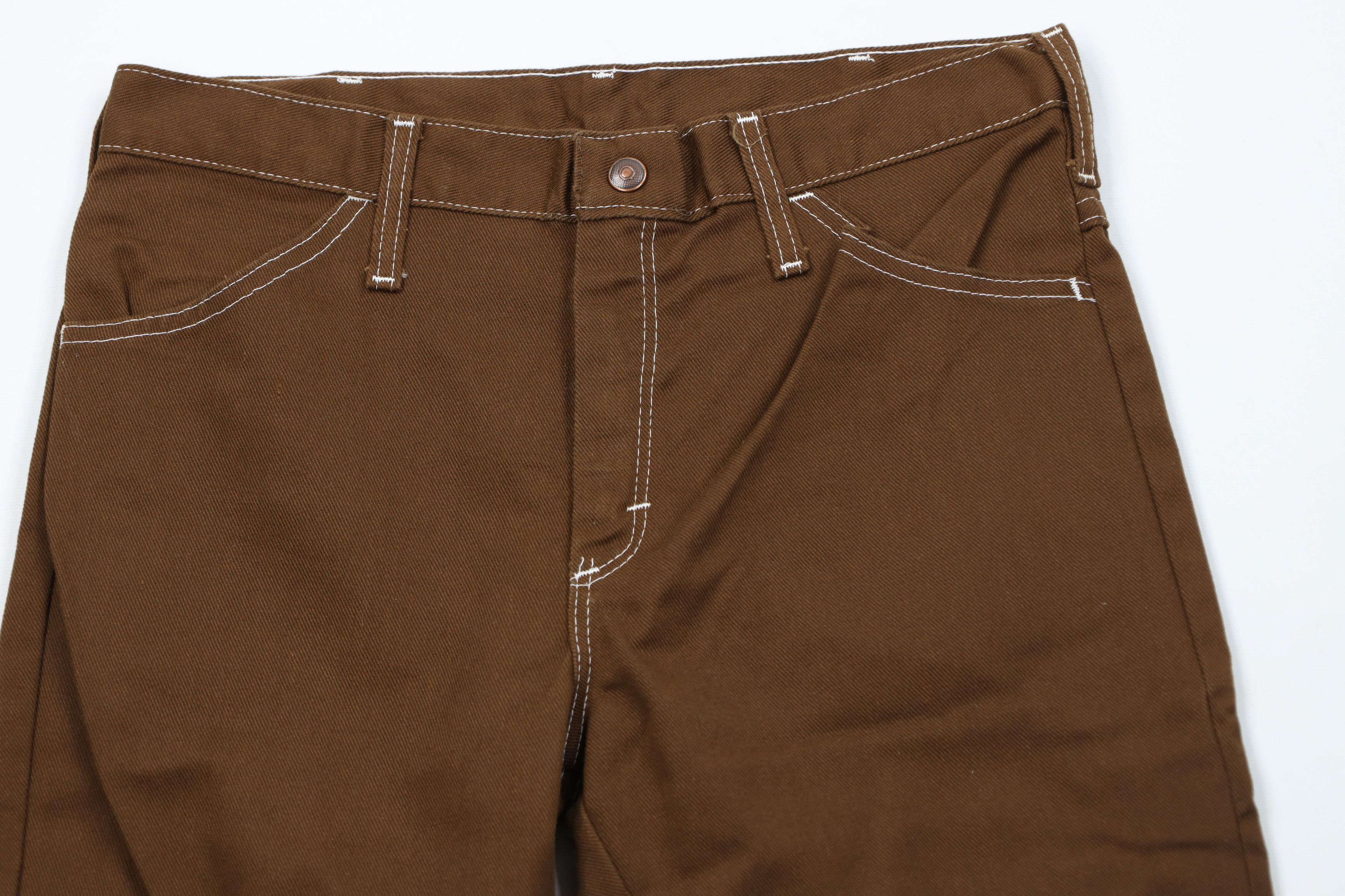 Vintage Vintage 70s Streetwear Wide Leg Denim Jeans Brown USA Size US 30 / EU 46 - 2 Thumbnail