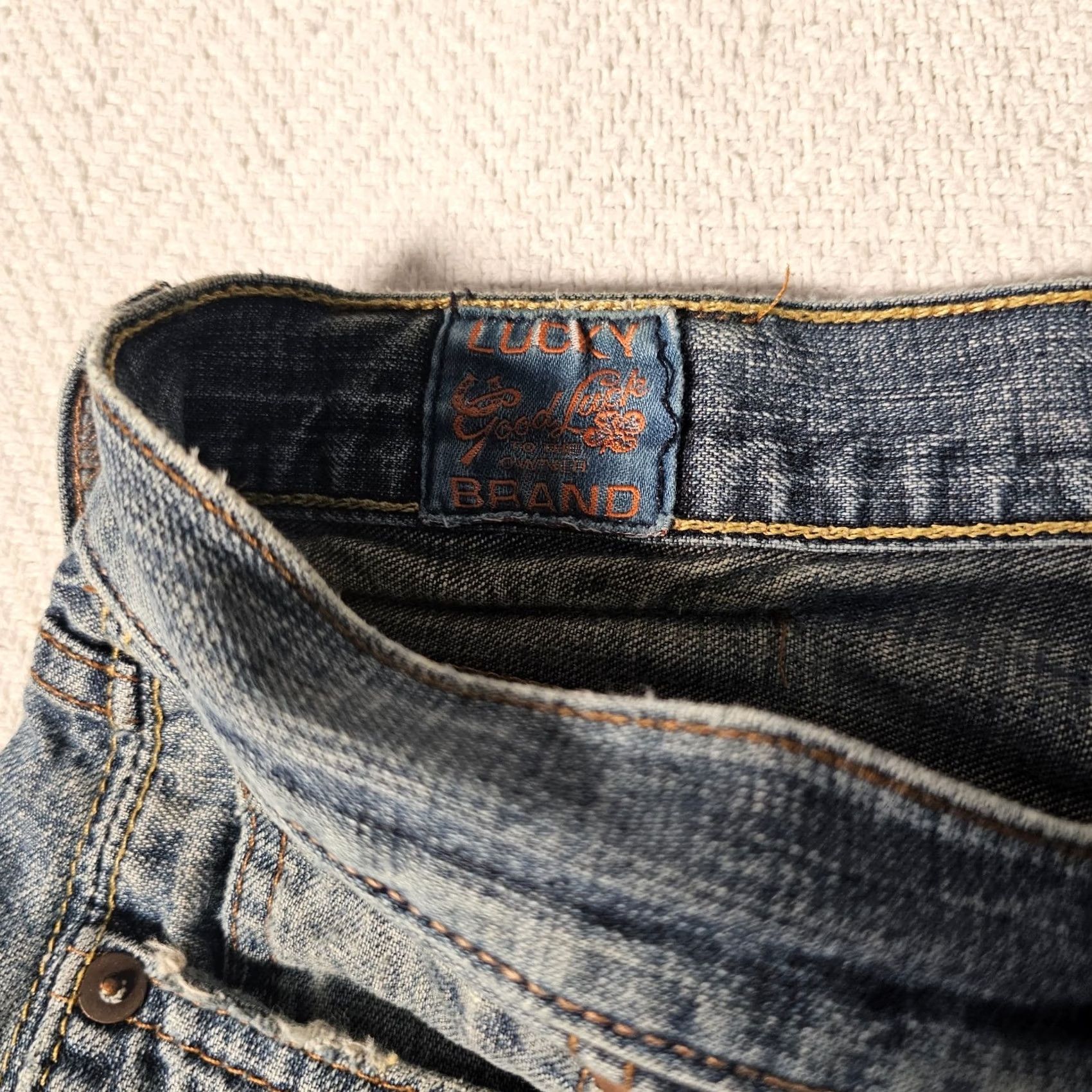 Lucky Brand VINTAGE Lucky Brand Jeans Women's 30 Blue Inseam 33 Bootcut Denim 100% Cotton USA Mens Women Girls Size 30" / US 8 / IT 44 - 4 Thumbnail
