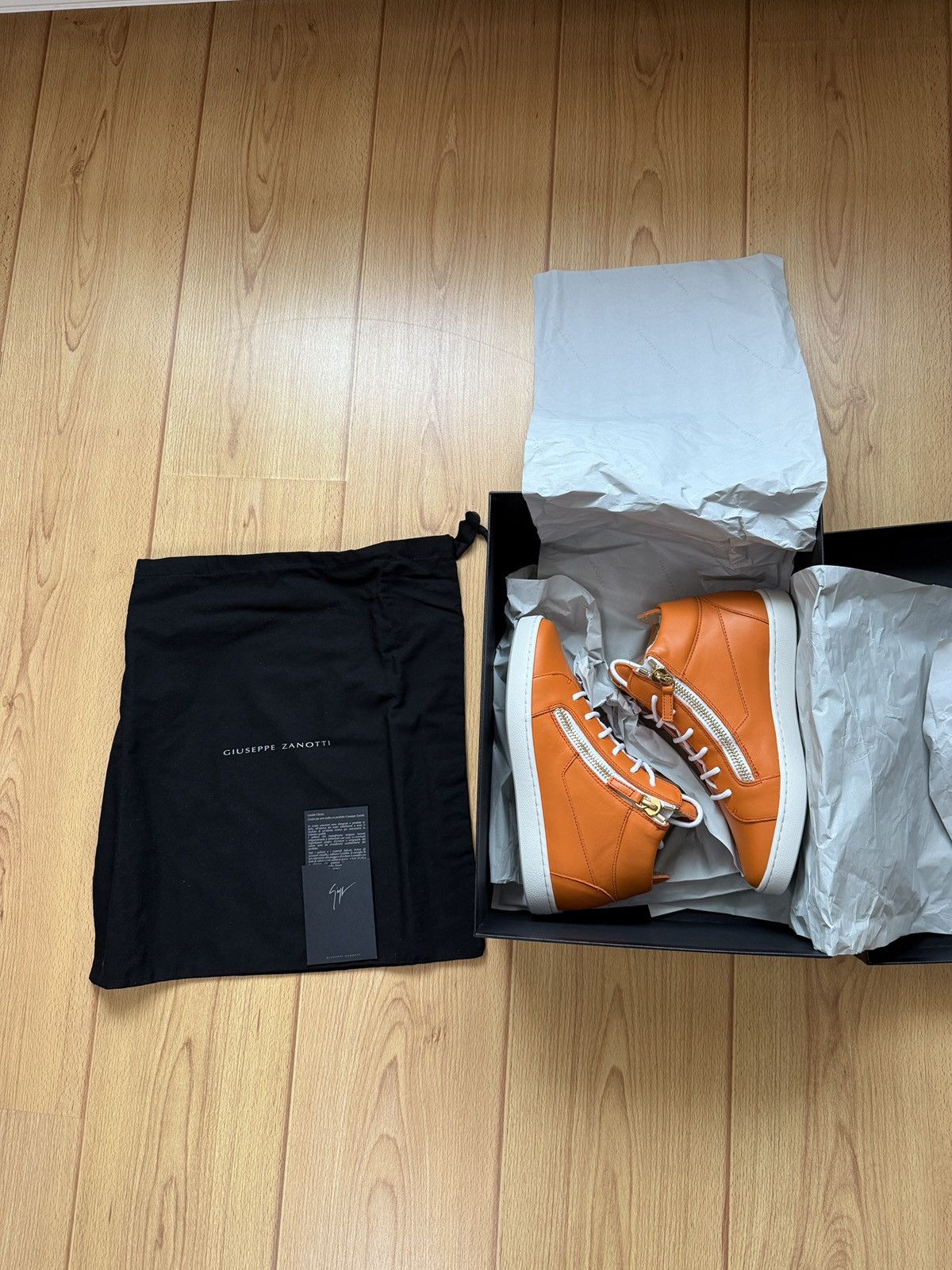 Giuseppe Zanotti Giuseppe Zanotti Brek High Orange Gold Zip BNIB 37 Size US 7 / IT 37 - 1 Thumbnail