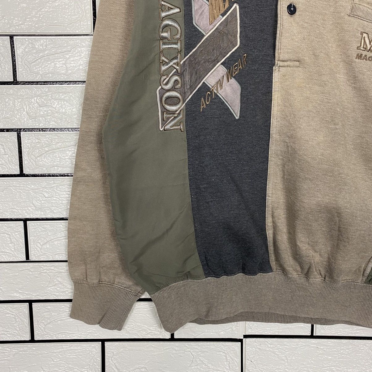 Japanese Brand 📌Vintage Collar Sweatshirt Magixson Embroidery Big Logo Size US L / EU 52-54 / 3 - 5 Thumbnail