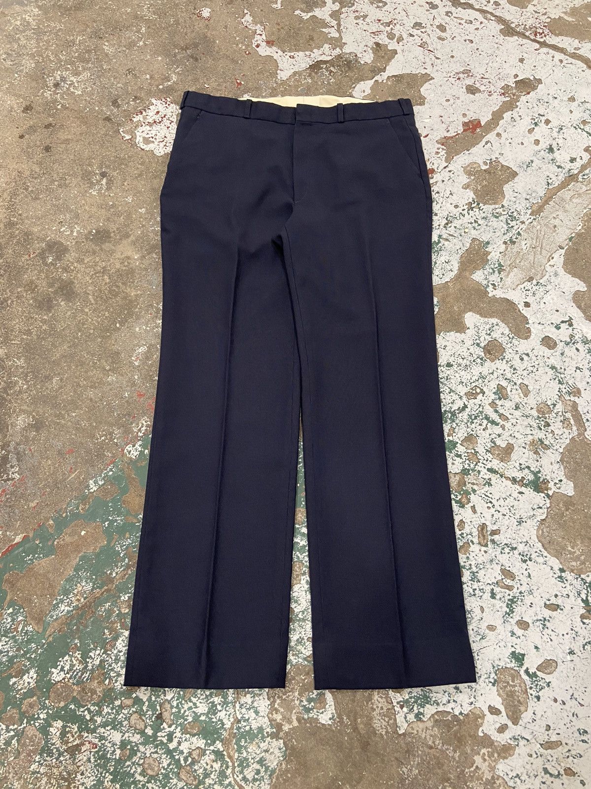 Vintage Vintage Navy Blue Pleated Trousers Size US 36 / EU 52 - 1 Thumbnail