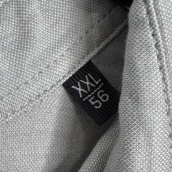 Ermenegildo Zegna Zegna Silk & Cotton Polo Shirt Grey Men’s XXL Leggerissimo Size US XXL / EU 58 / 5 - 2 Thumbnail