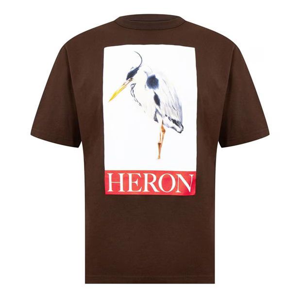 image of Heron Preston O1G2R1Mq0524 T-Shirts In Brown, Men's (Size XS)