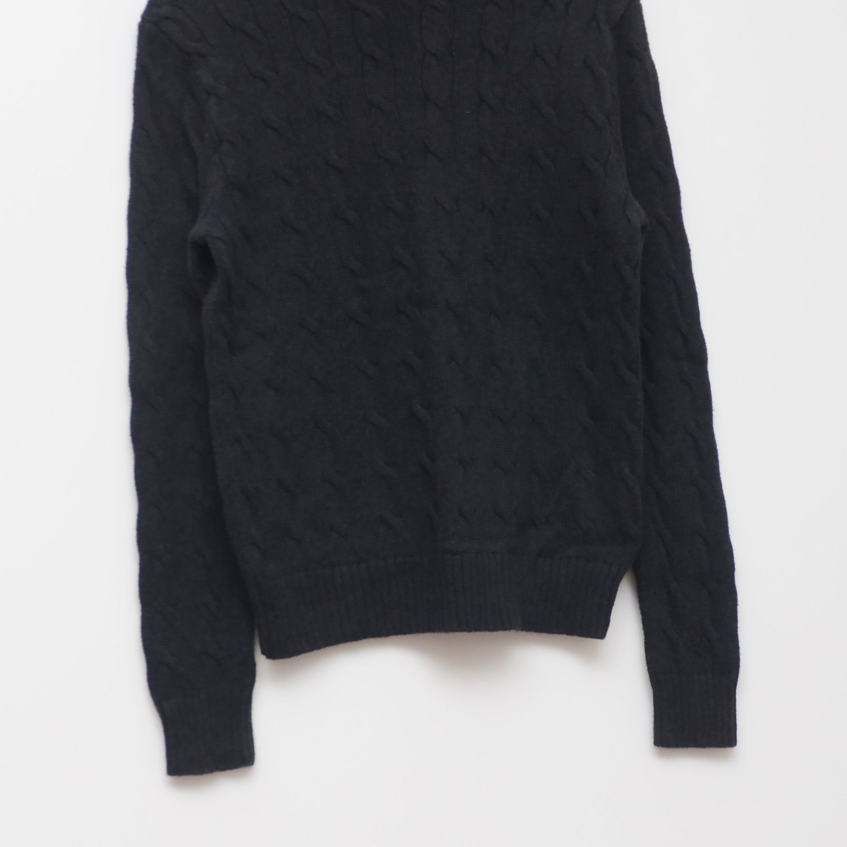 Polo Ralph Lauren Polo Ralph Lauren Unisex Black Cable Knit Sweater Jumper Size US XS / EU 42 / 0 - 5 Thumbnail