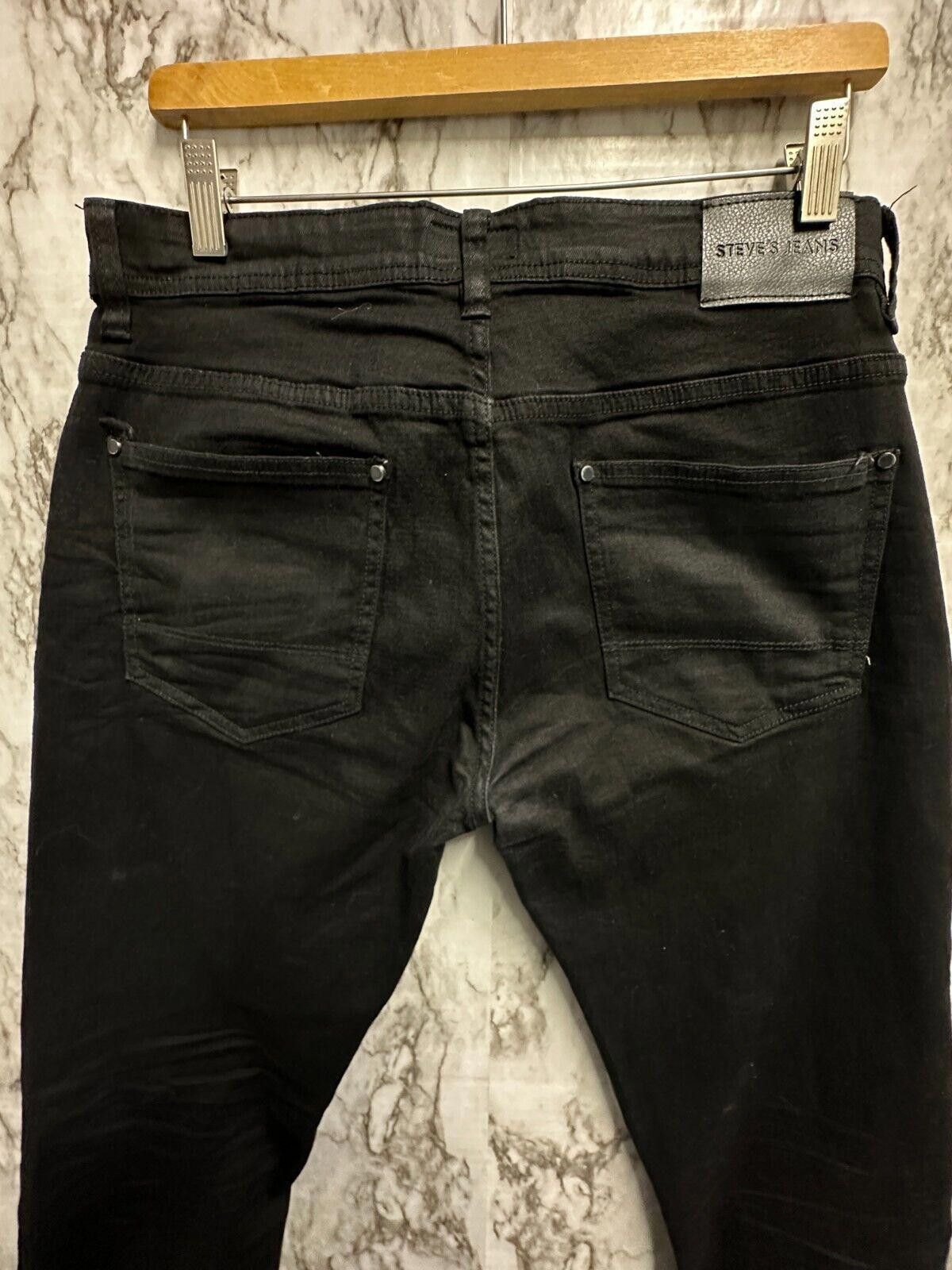 Designer Steve’s Jeans Denim Black Jeans Men size 32 x 30 Size US 32 / EU 48 - 7 Thumbnail