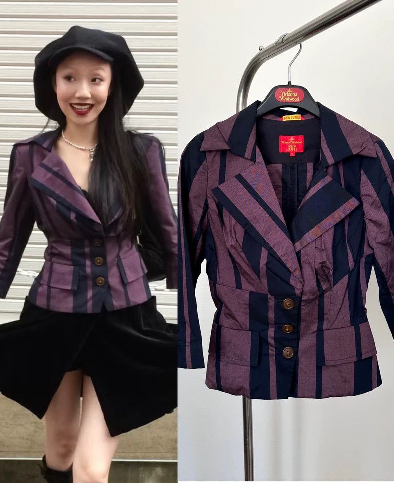 Vivienne Westwood Vivienne Westwood size2 Vampire striped suit jacket Size S / US 4 / IT 40 - 1 Thumbnail