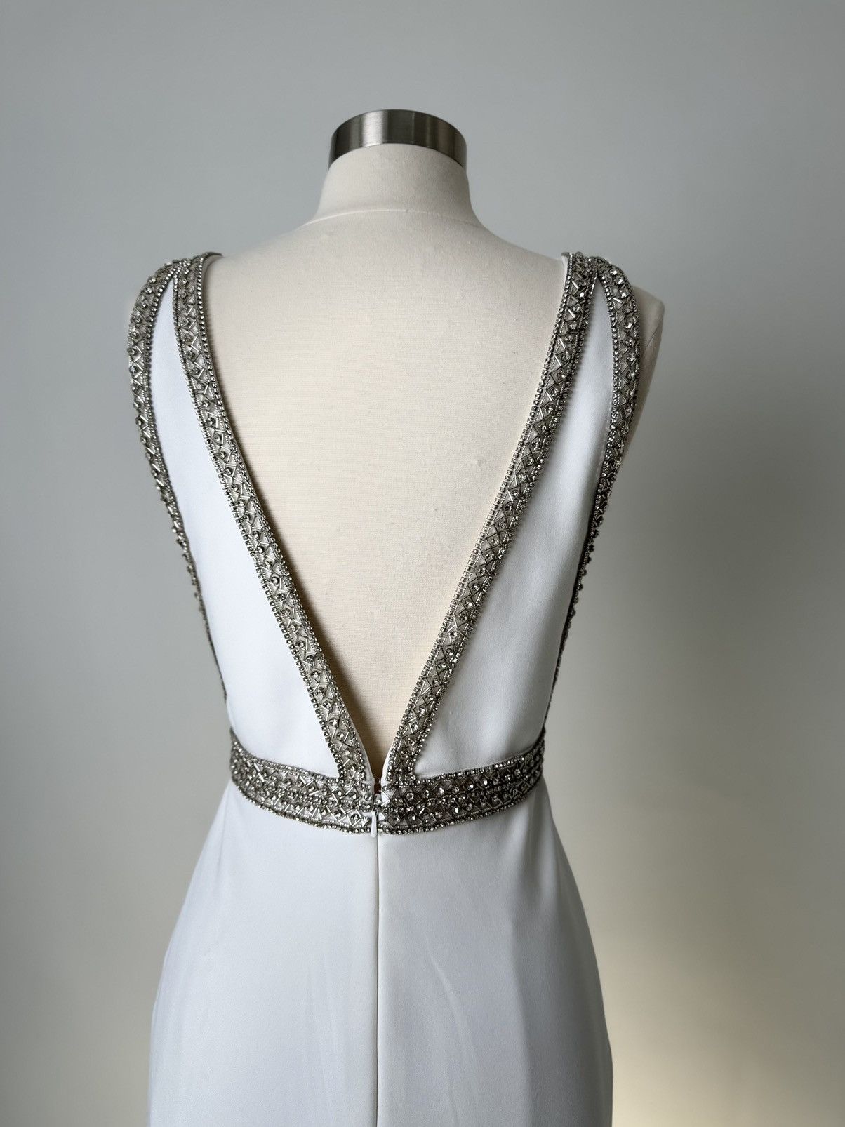 Other Brand New US 6 Jovani Maxi White Evening Gown Size M / US 6-8 / IT 42-44 - 4 Thumbnail