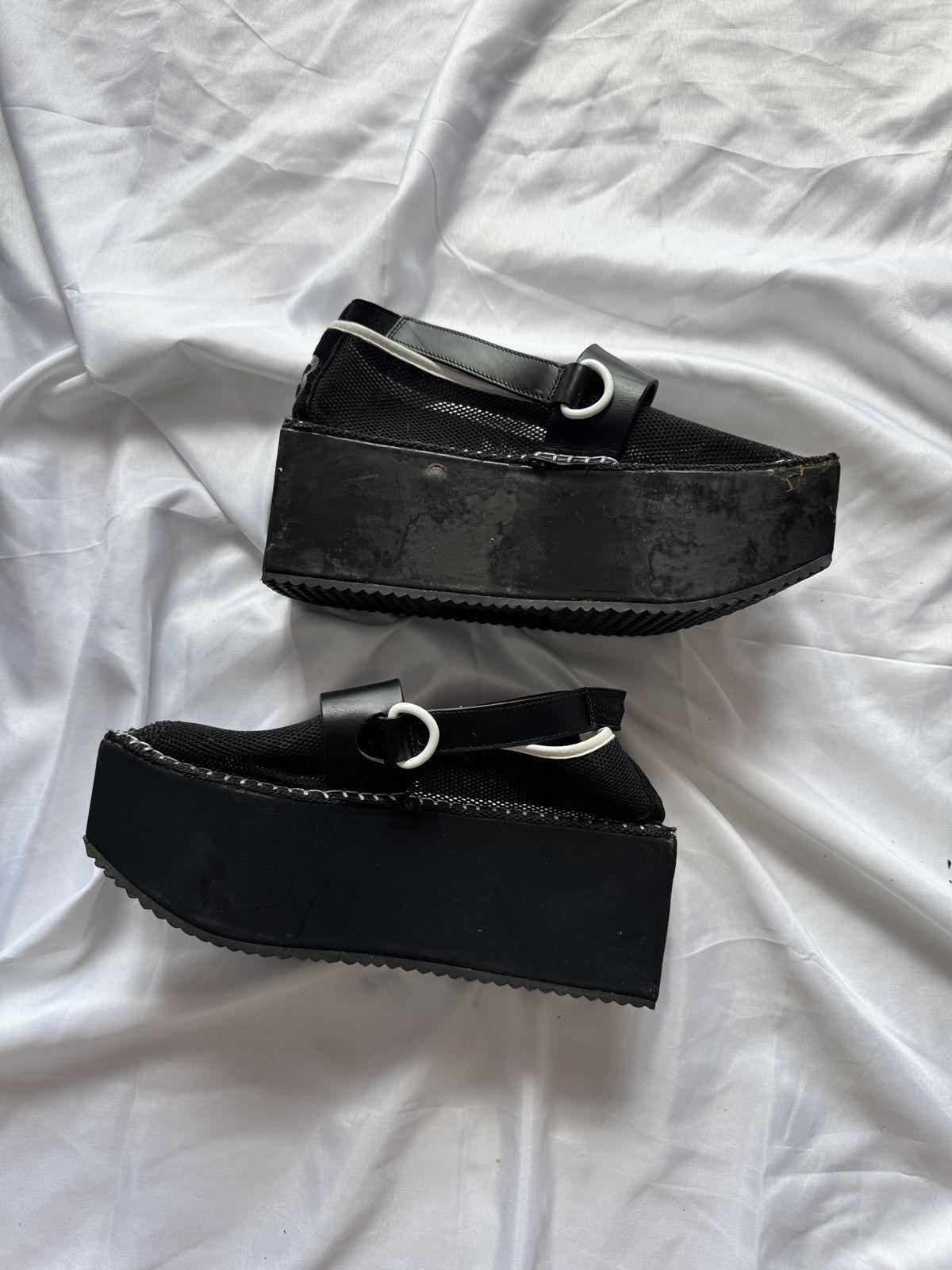 Yohji Yamamoto Y-3 Yohji Yamamoto x Adidas S/S14 Mesh Platform Shoes Size US 8 / IT 38 - 4 Thumbnail