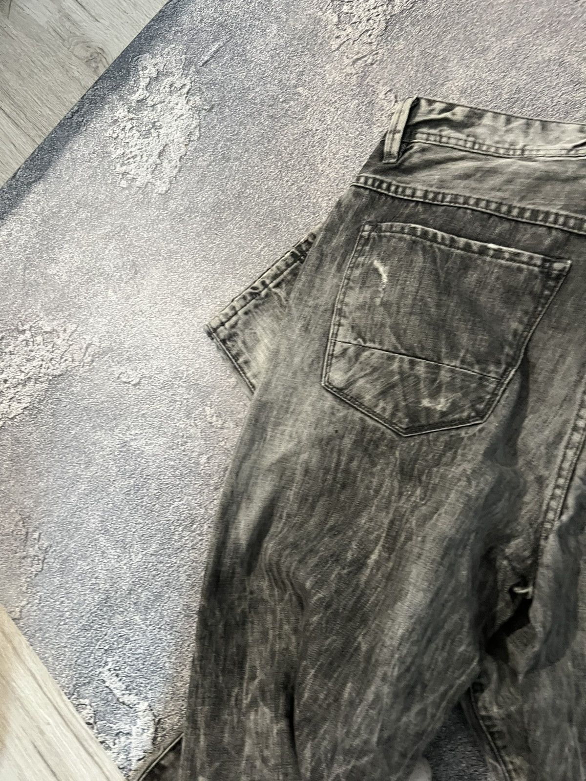 Japanese Brand SWAG Destroyed Acid Washed — Streetwear Weathered Slim Jeans Size US 33 - 5 Thumbnail