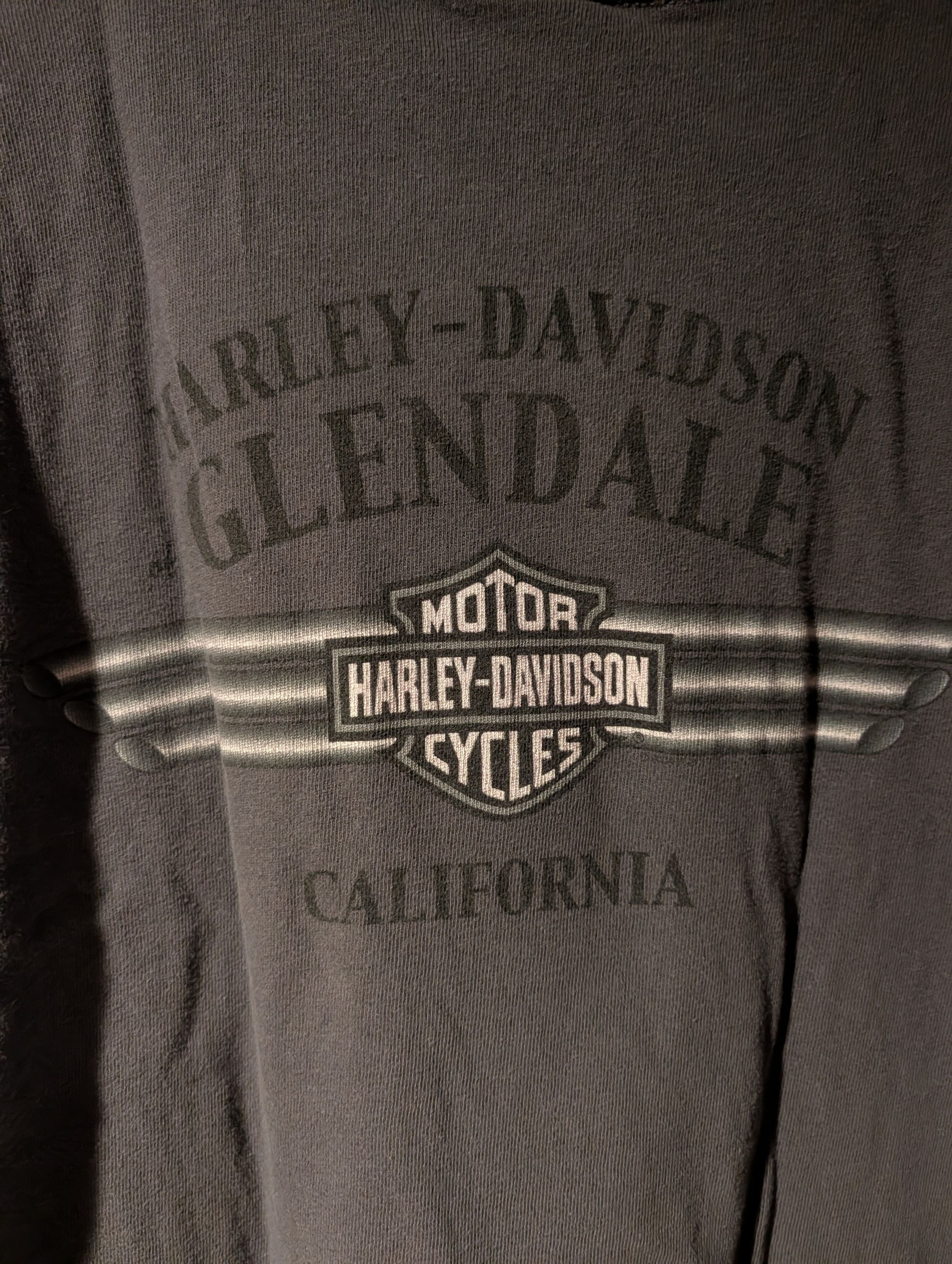Harley Davidson Vintage Harley Davidson Shirt Glendale CA Center Logo Faded Size US L / EU 52-54 / 3 - 5 Thumbnail