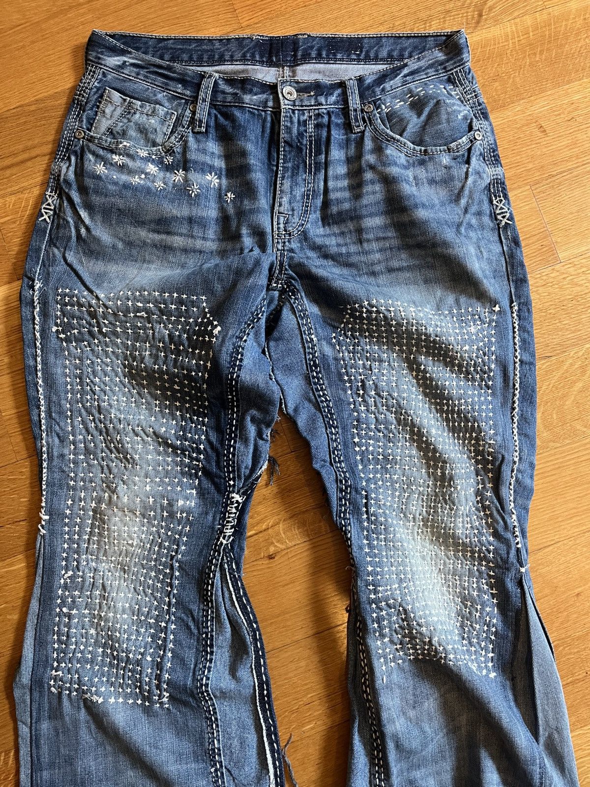 Other Boro Double Knee Japanese Denim Size US 36 / EU 52 - 2 Thumbnail
