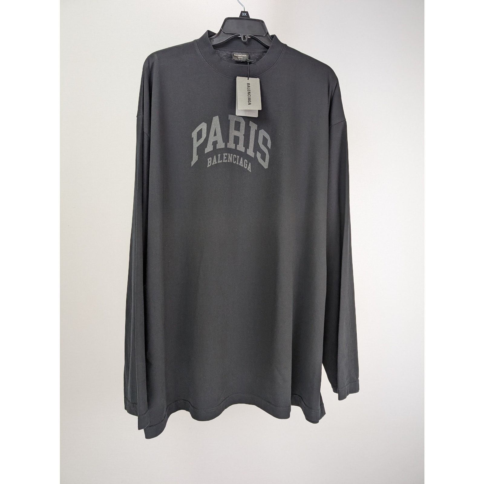 Balenciaga o1rshd1 Oversized Long Sleeve Shirt Paris Jersey Sweatshirt Size US M / EU 48-50 / 2 - 1 Thumbnail