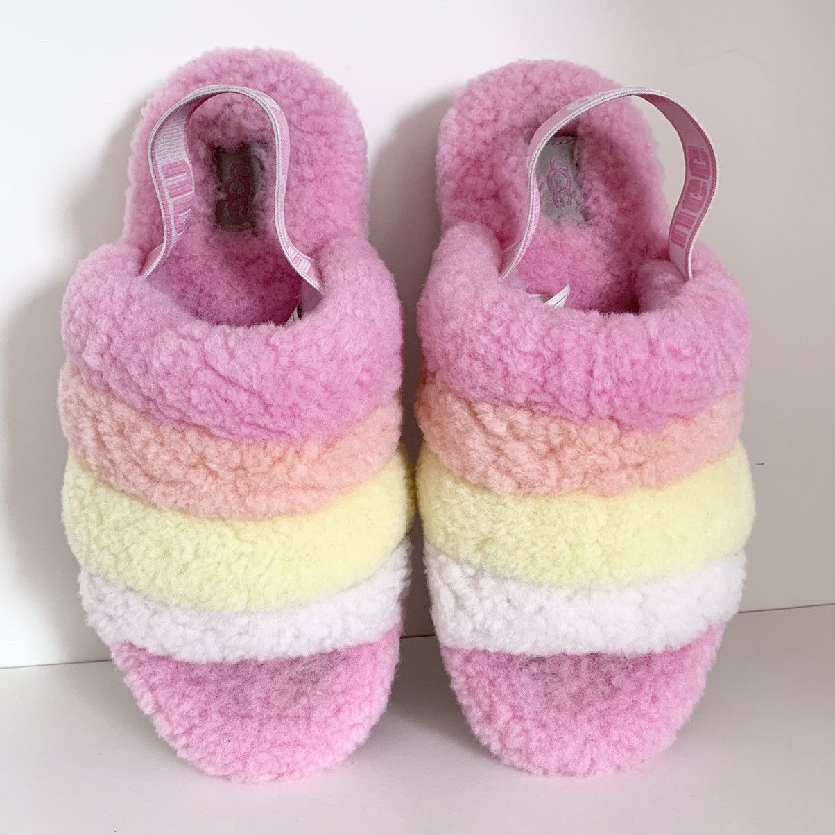 Ugg Ugh shearling pastel pink popsicle slides Size US 7 / IT 37 - 4 Thumbnail
