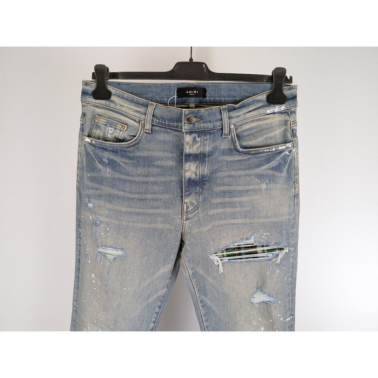 Amiri o1rshd1 MX1 Plaid Jeans in Clay Indigo Size US 36 / EU 52 - 12 Thumbnail