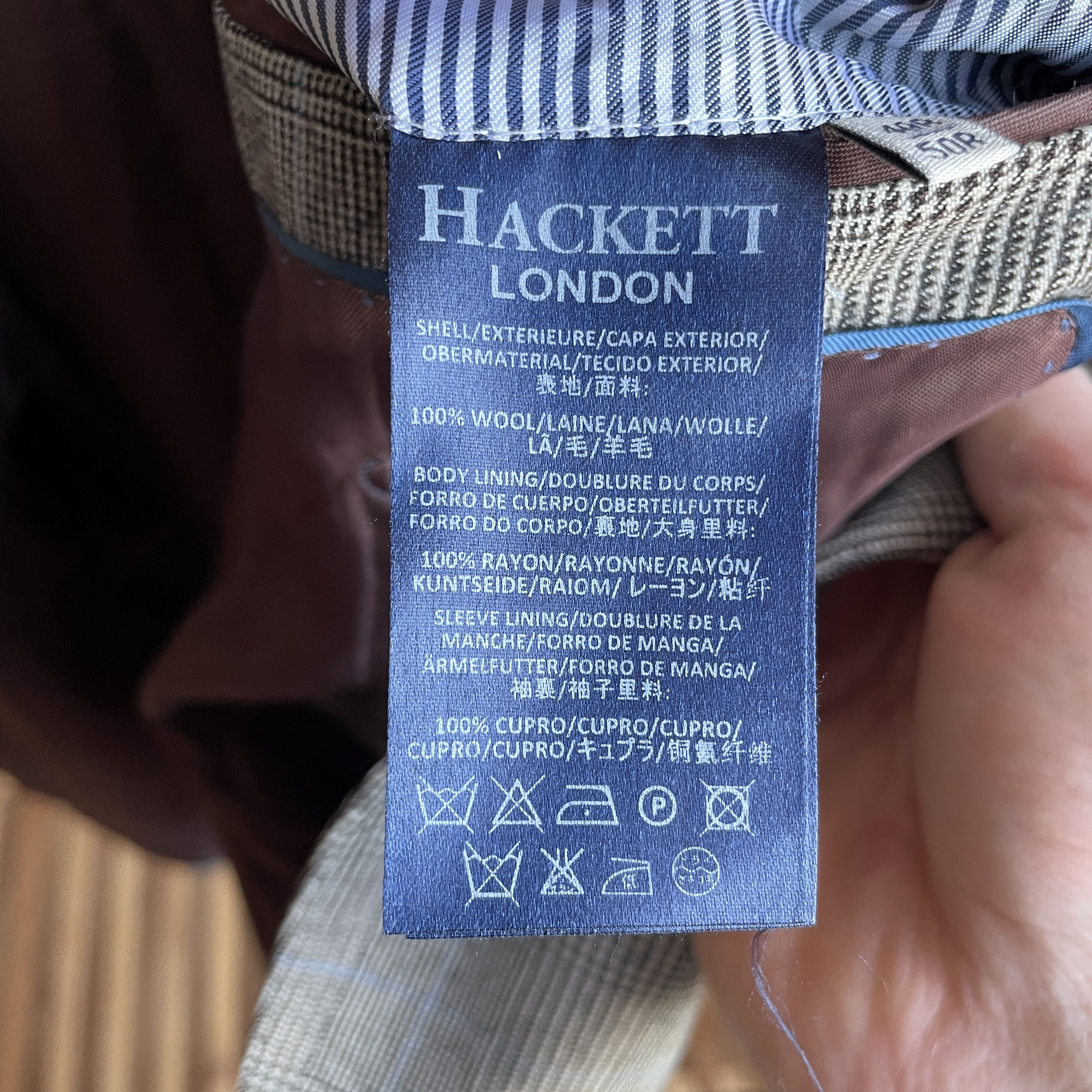 Hackett Hackett Mayfair Classic Pow Windowpane Wool Blazer Size 40R - 10 Thumbnail