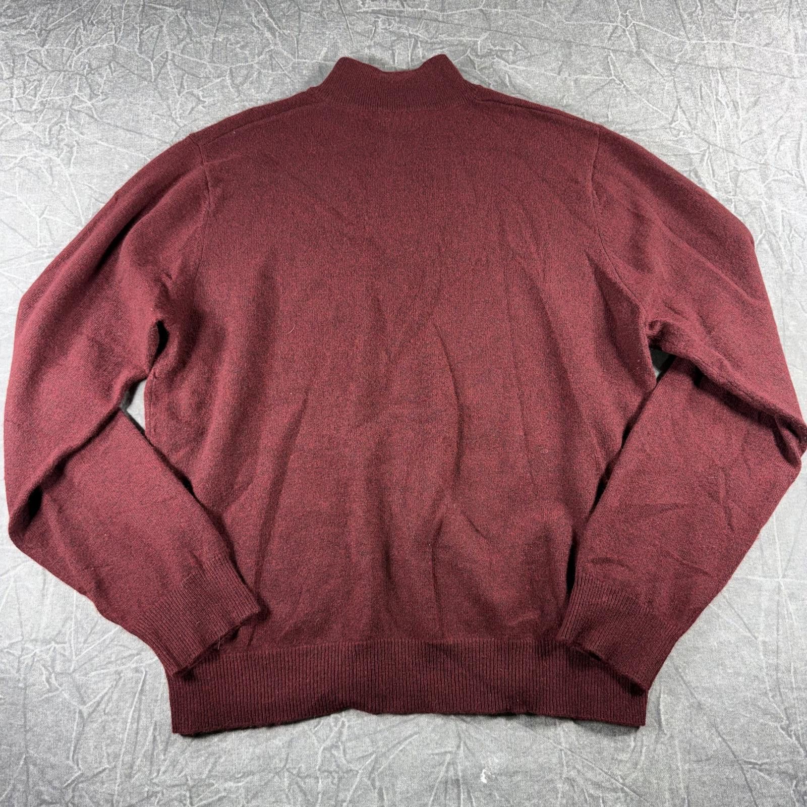 R.M. Williams Williams Sweater Men's XL Burgundy Cashmere 1/4 zip Size US XL / EU 56 / 4 - 6 Thumbnail