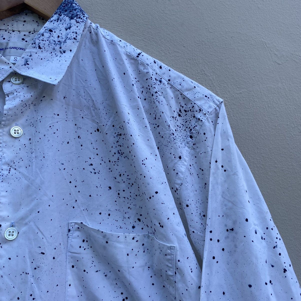 Comme des Garcons Comme des Garcons White Ink Splatter Longsleeve Shirt Size US S / EU 44-46 / 1 - 3 Thumbnail