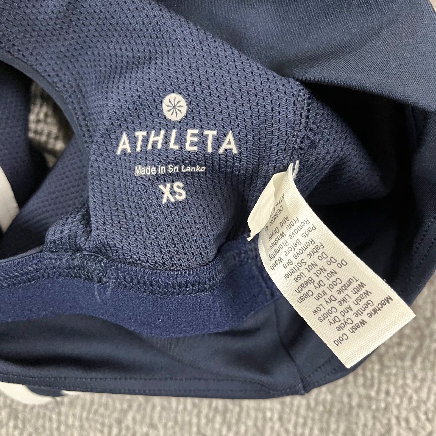 Athleta ATHLETA Sports Bra Bralette XS Movement Compression Navy Blue Womens XS Chest Bralette Size ONE SIZE - 4 Thumbnail