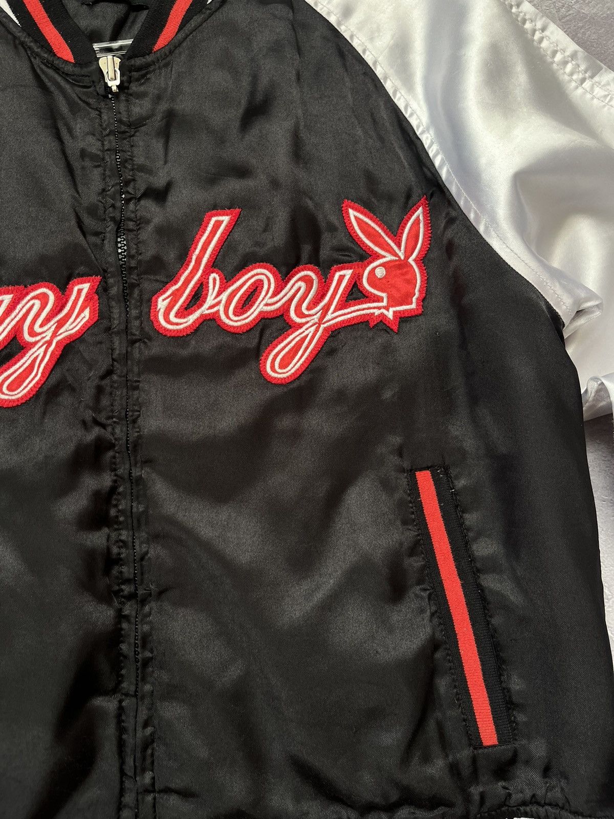 Playboy Vintage Playboy Big Logo Jacket Black Size L / US 10 / IT 46 - 4 Thumbnail