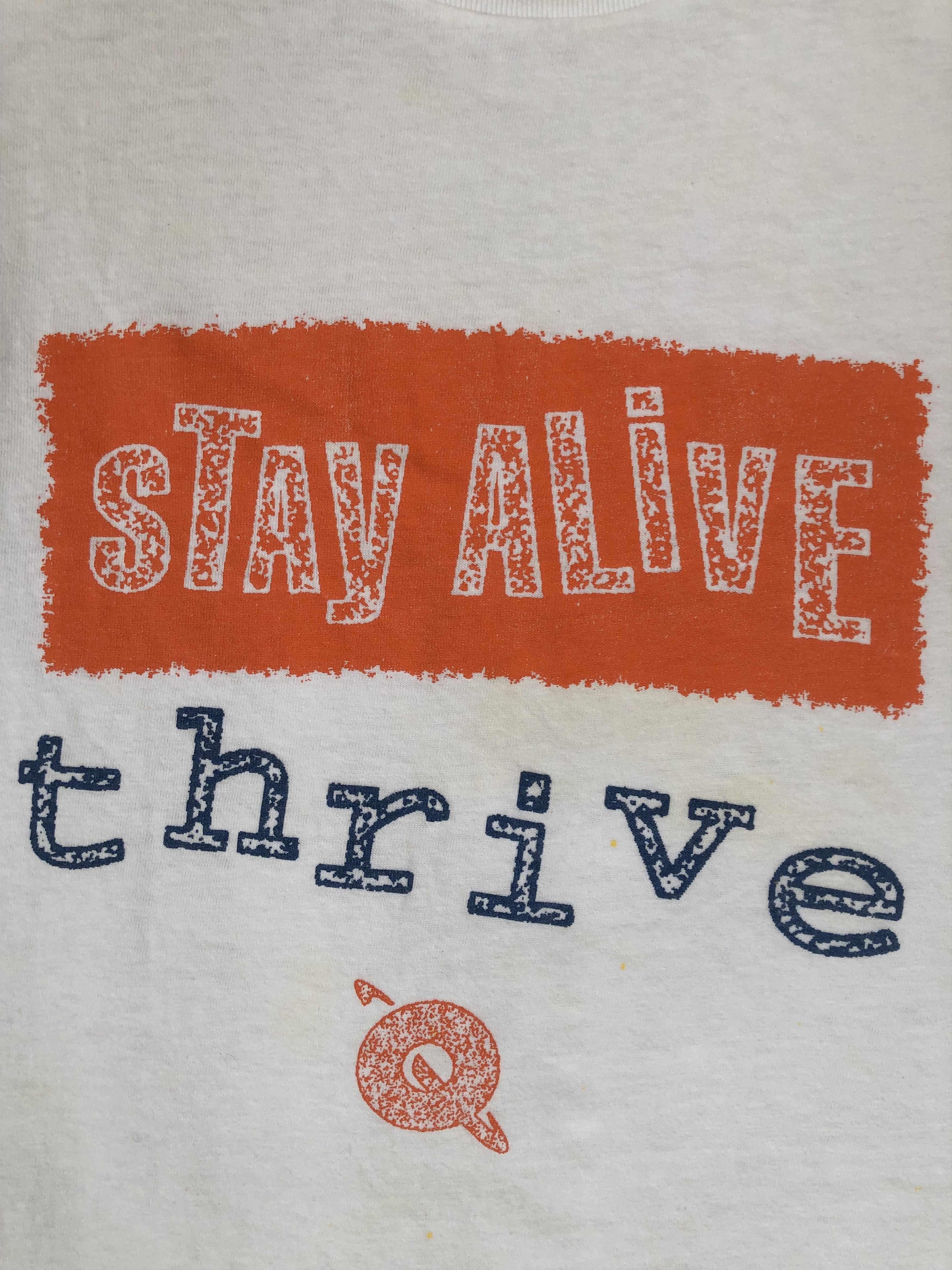 Vintage Vintage 90s thrive game Stay Alive Very Rare Tee Size US L / EU 52-54 / 3 - 3 Thumbnail