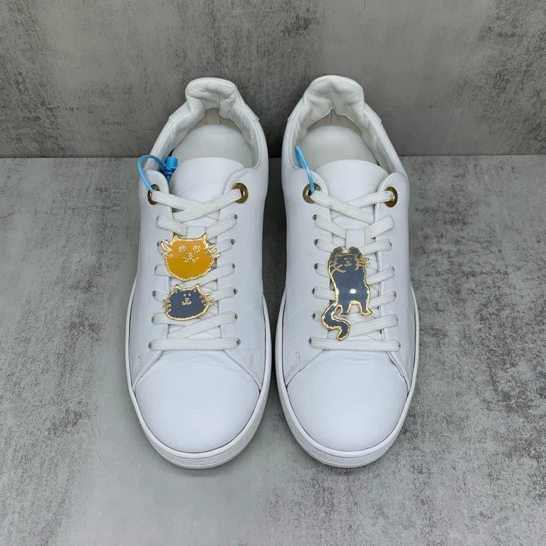 Louis Vuitton White Cat Badge Sneakers Size 37-2506 Size US 7 / EU 40 - 4 Thumbnail