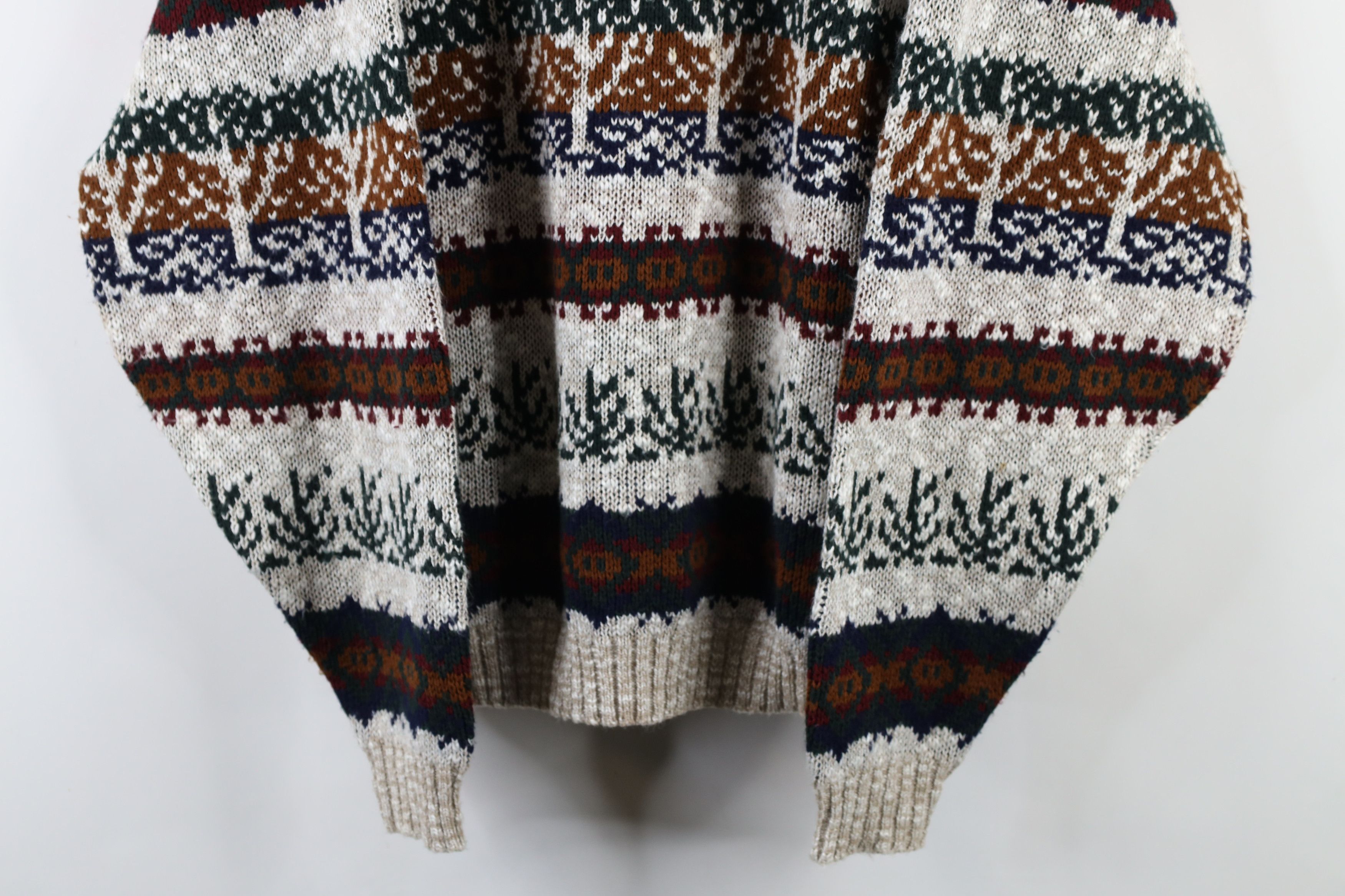 Vintage Vintage 90s Streetwear Fair Isle Knit Crewneck Sweater USA Size US XL / EU 56 / 4 - 3 Thumbnail