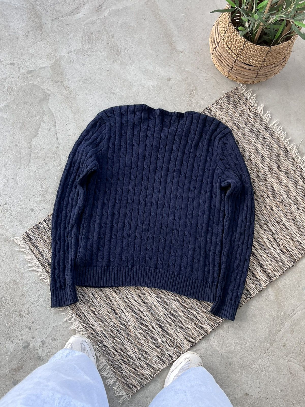 Polo Ralph Lauren Vintage Polo Ralph Lauren Navy Knit Sweater Y2K Avantgarde Size XL / US 12-14 / IT 48-50 - 9 Thumbnail