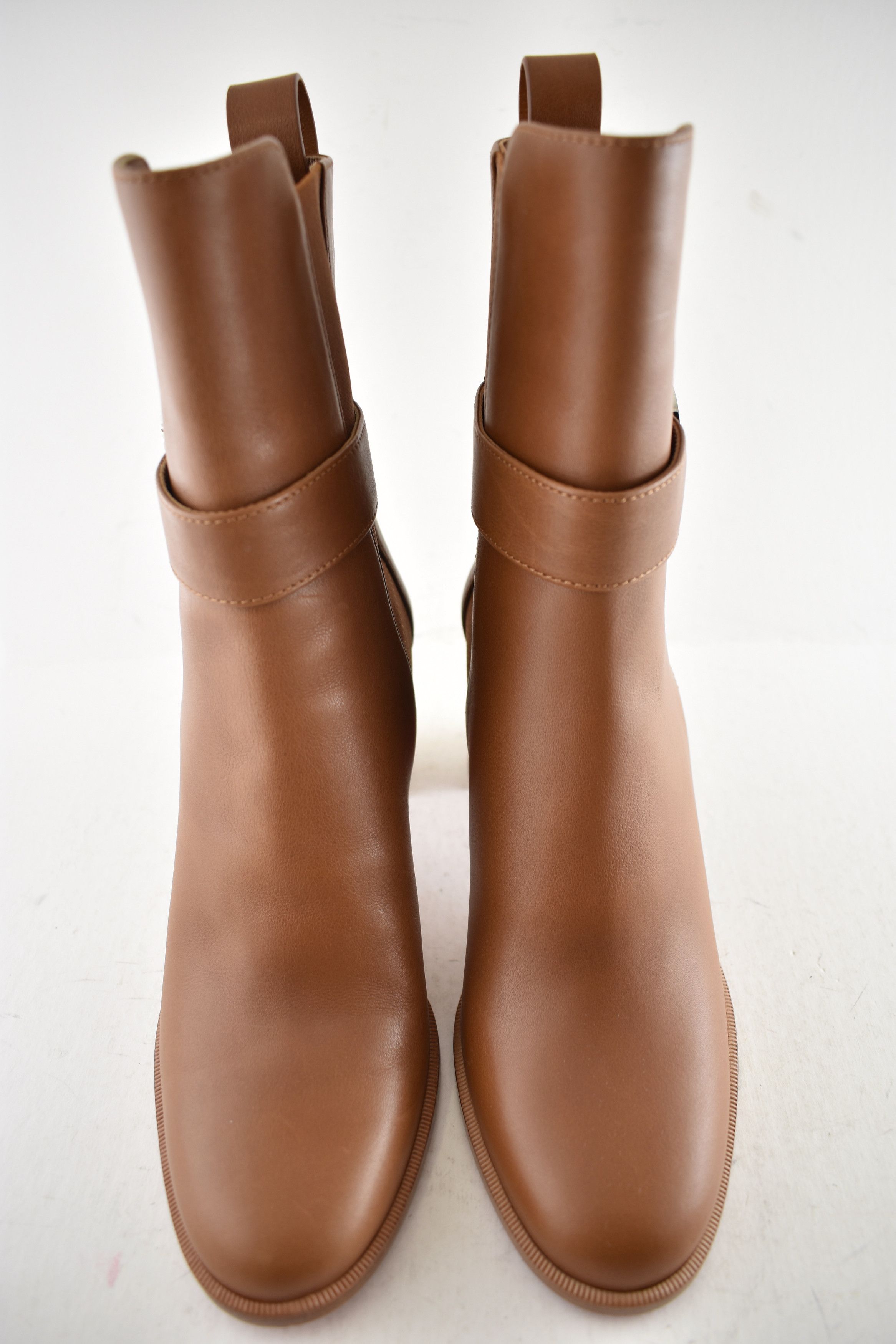 Christian Louboutin CL Chelsea Booty 70 Cuoio Brown Block Heel Ankle Bootie 37 Size US 7 / IT 37 - 6 Thumbnail