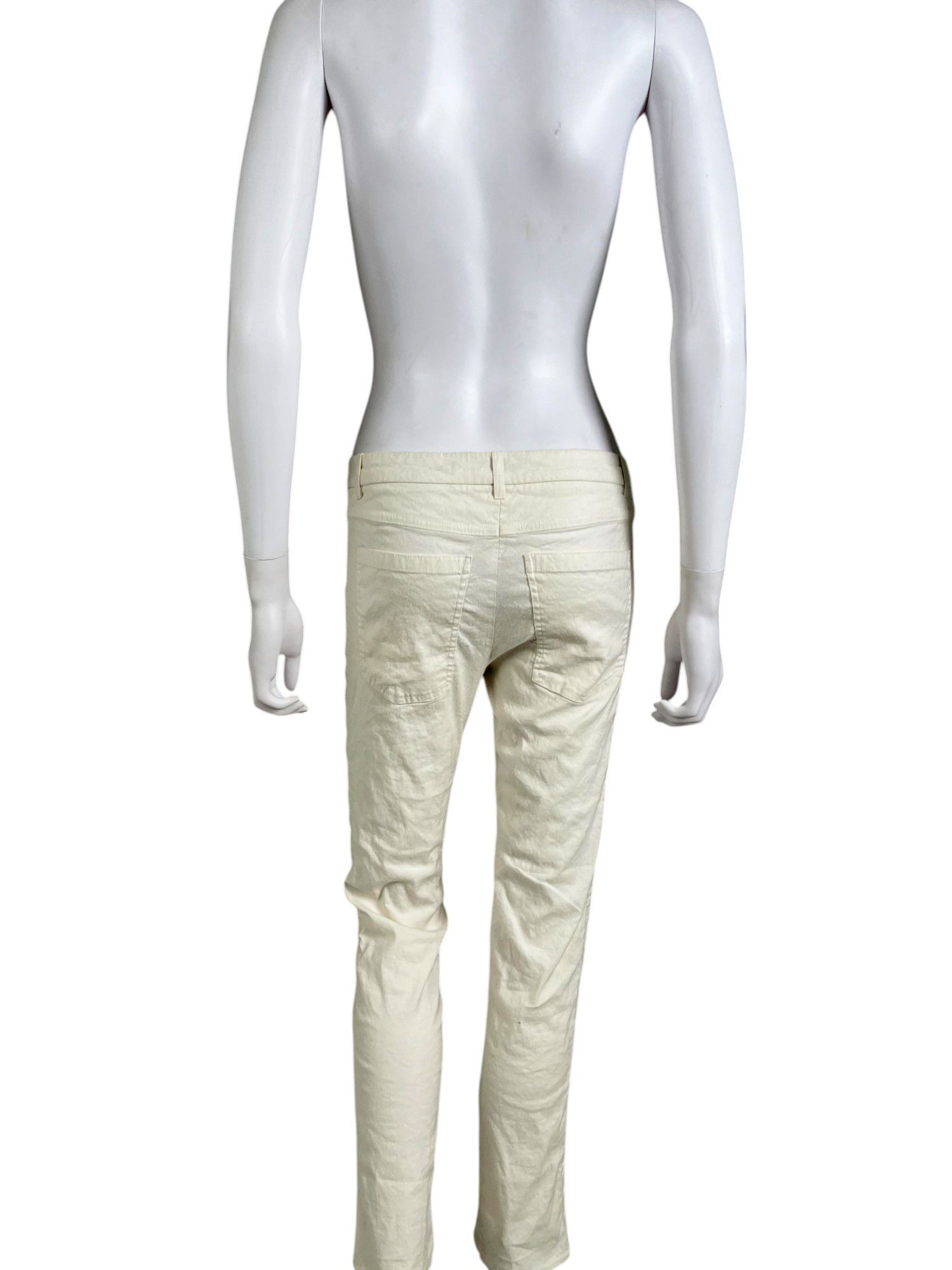 Ann Demeulemeester 2000's Cream Linen Pants Size 28" / US 6 / IT 42 - 7 Thumbnail