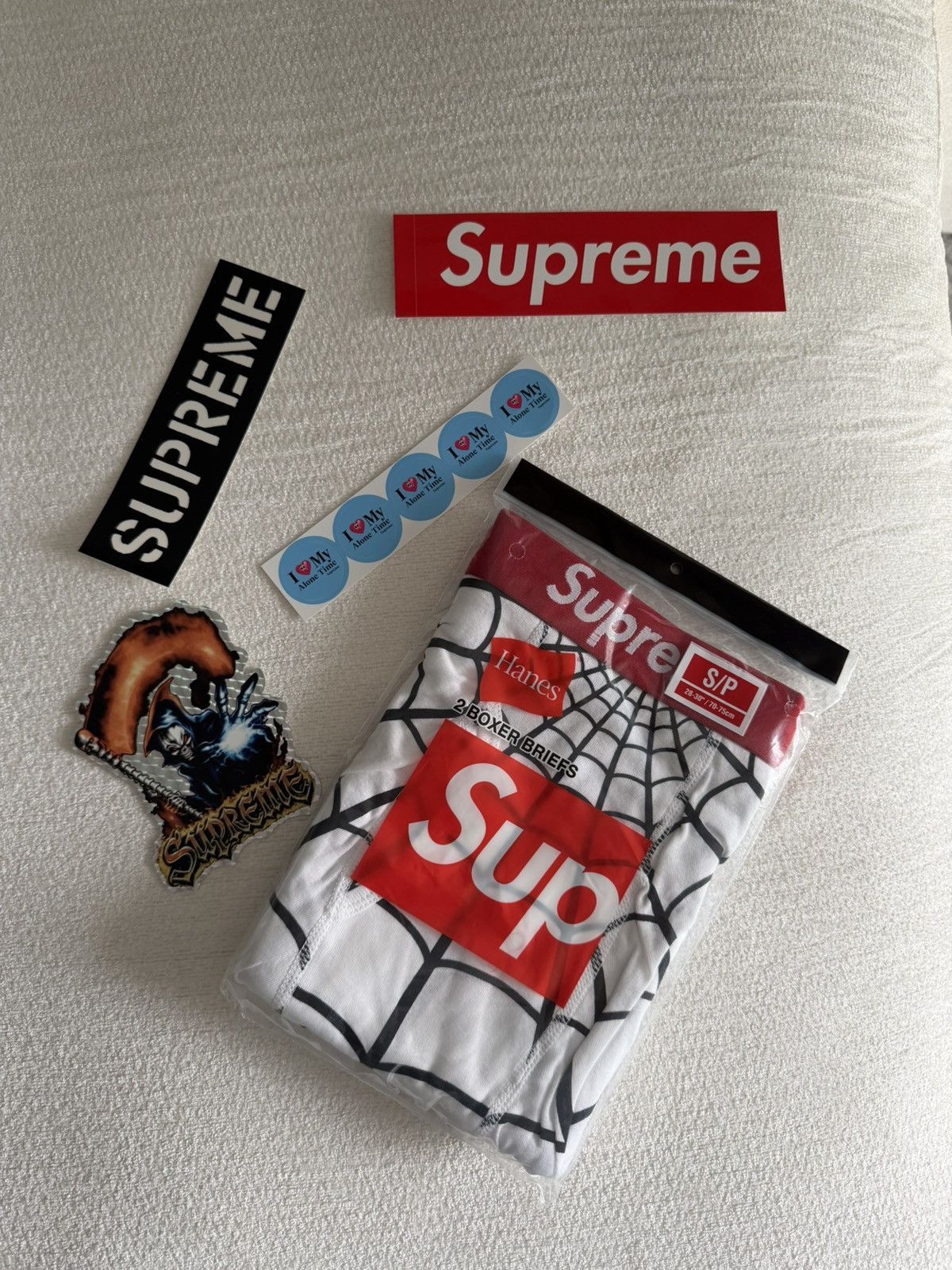 Supreme Supreme Spiderman Boxers ❤️🤍 Size 30 - 1 Thumbnail