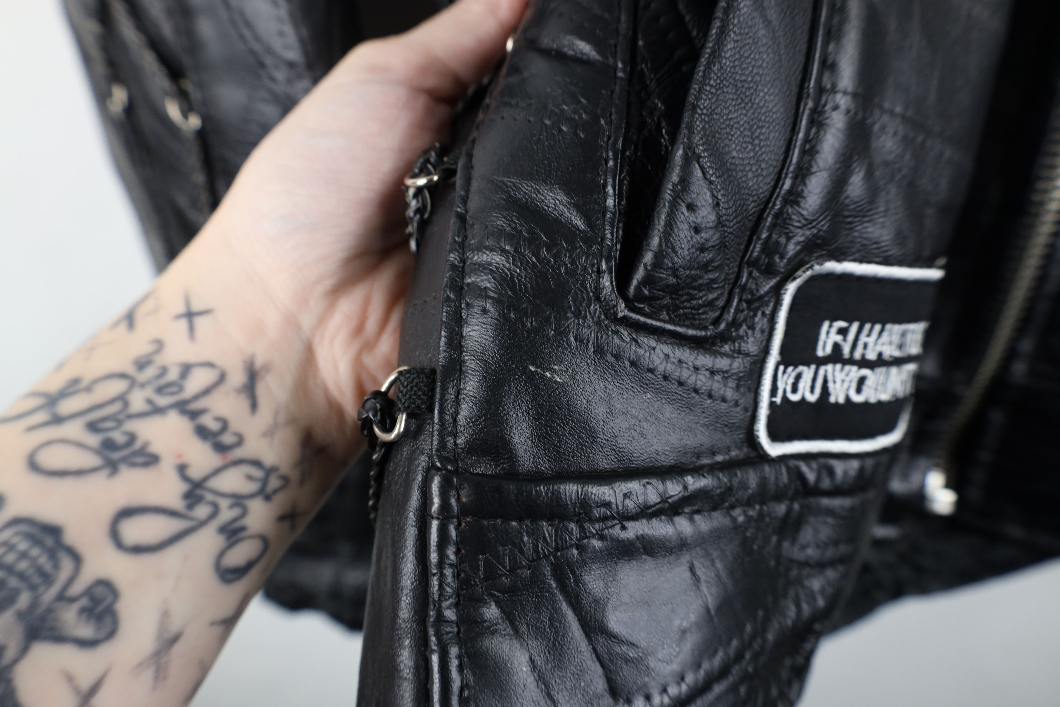Vintage Vintage 90s Buffalo Leather Motorcycle Cafe Racer Jacket Size US L / EU 52-54 / 3 - 6 Thumbnail