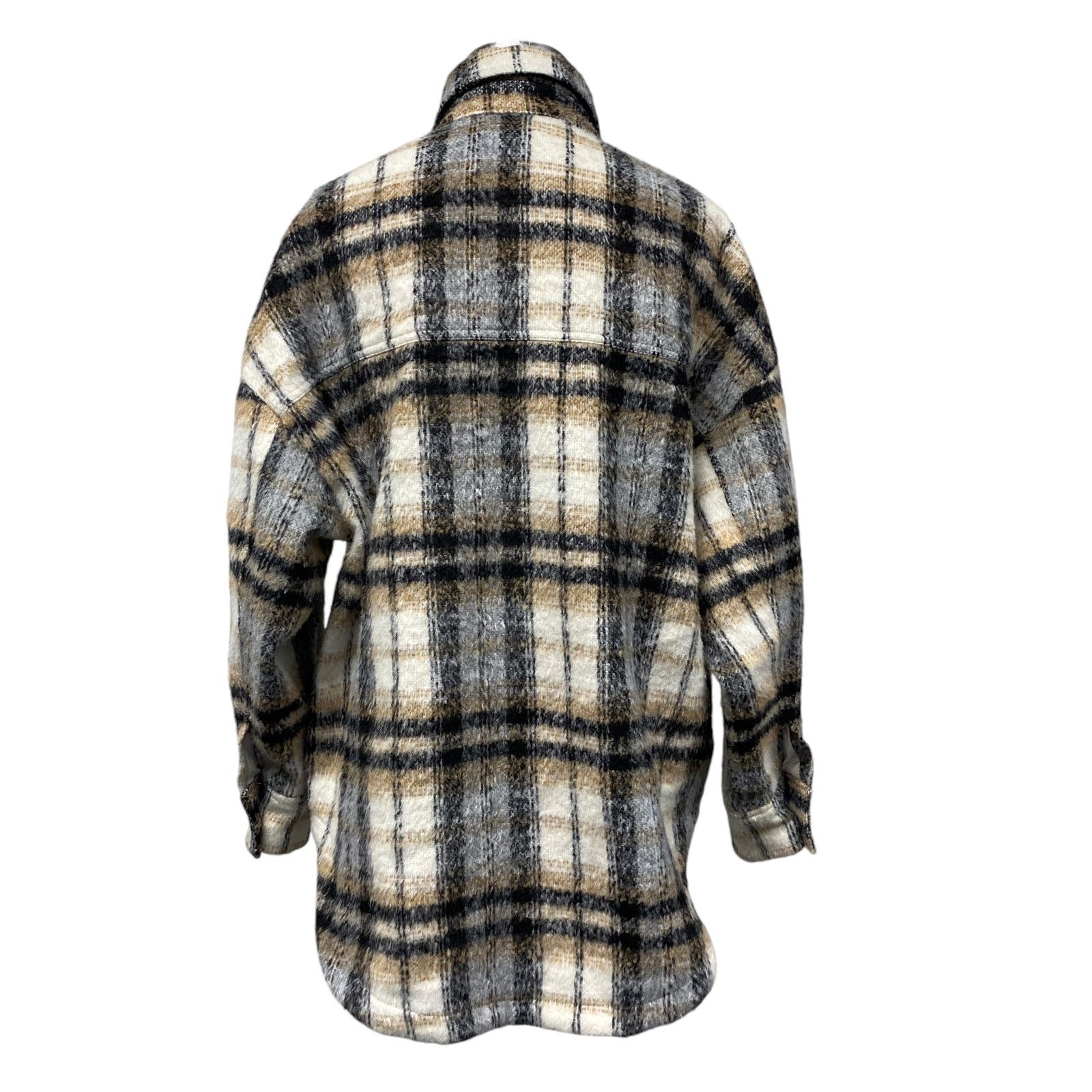 Good American Good American Plaid Oversized Boyfriend Shaket Size M / US 6-8 / IT 42-44 - 9 Thumbnail