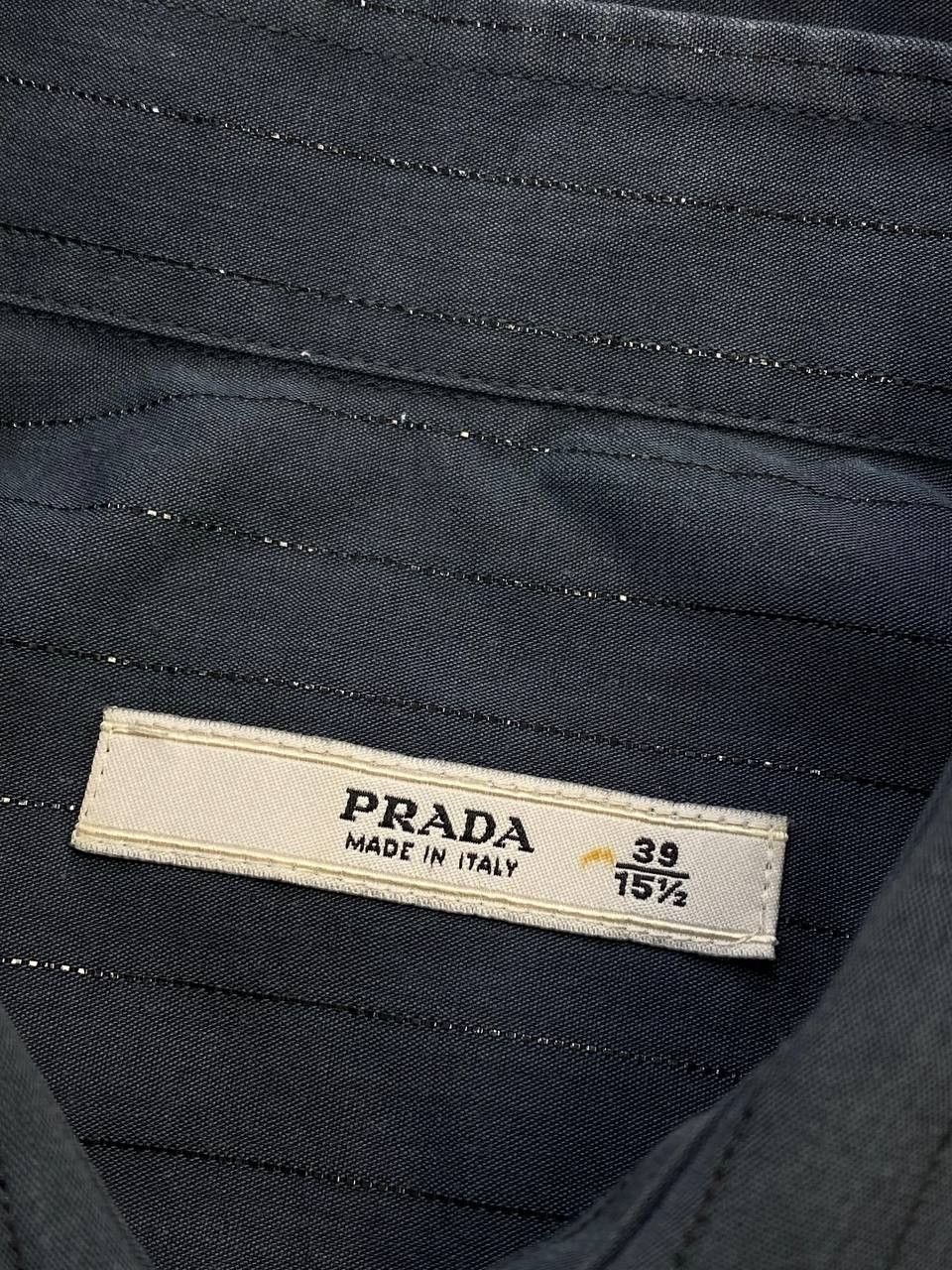 Prada Vintage Prada Glitter Striped Buttons Shirt Size US L / EU 52-54 / 3 - 13 Thumbnail