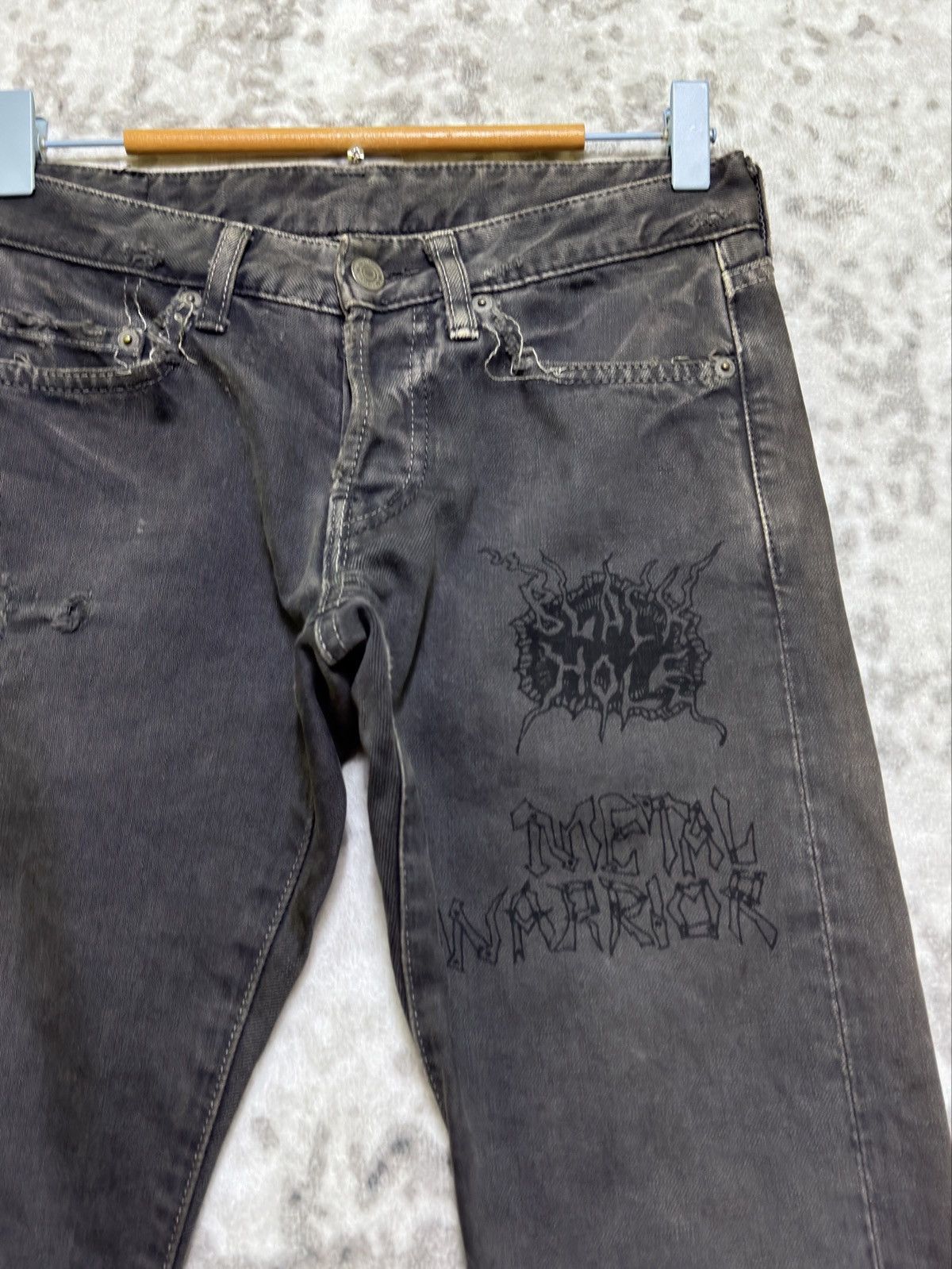Hysteric Glamour Hysteric Glamour Metal Warrior Printed Distressed Ripped Size US 28 / EU 44 - 5 Thumbnail