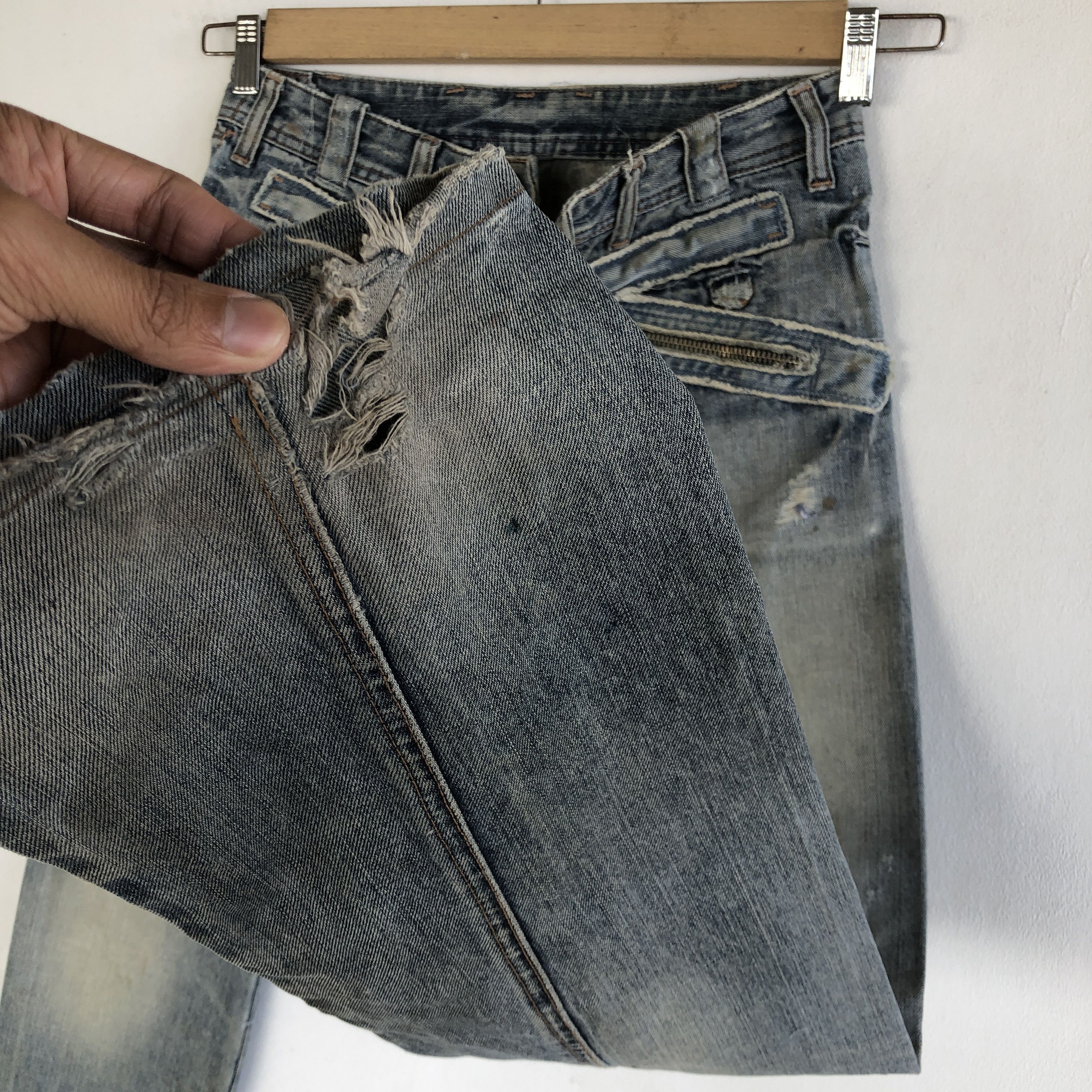 Japanese Brand Vintage Japanese Flare Jeans Boot Cut Denim Wide Leg Pants Size 28" / US 6 / IT 42 - 9 Thumbnail