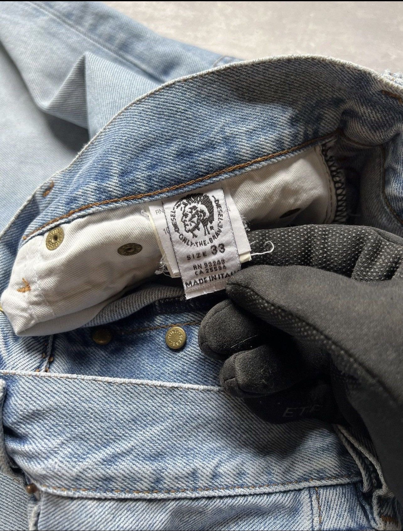 Diesel Vintage 90s Diesel Distressed Fade Denim Pants Size US 33 - 8 Thumbnail
