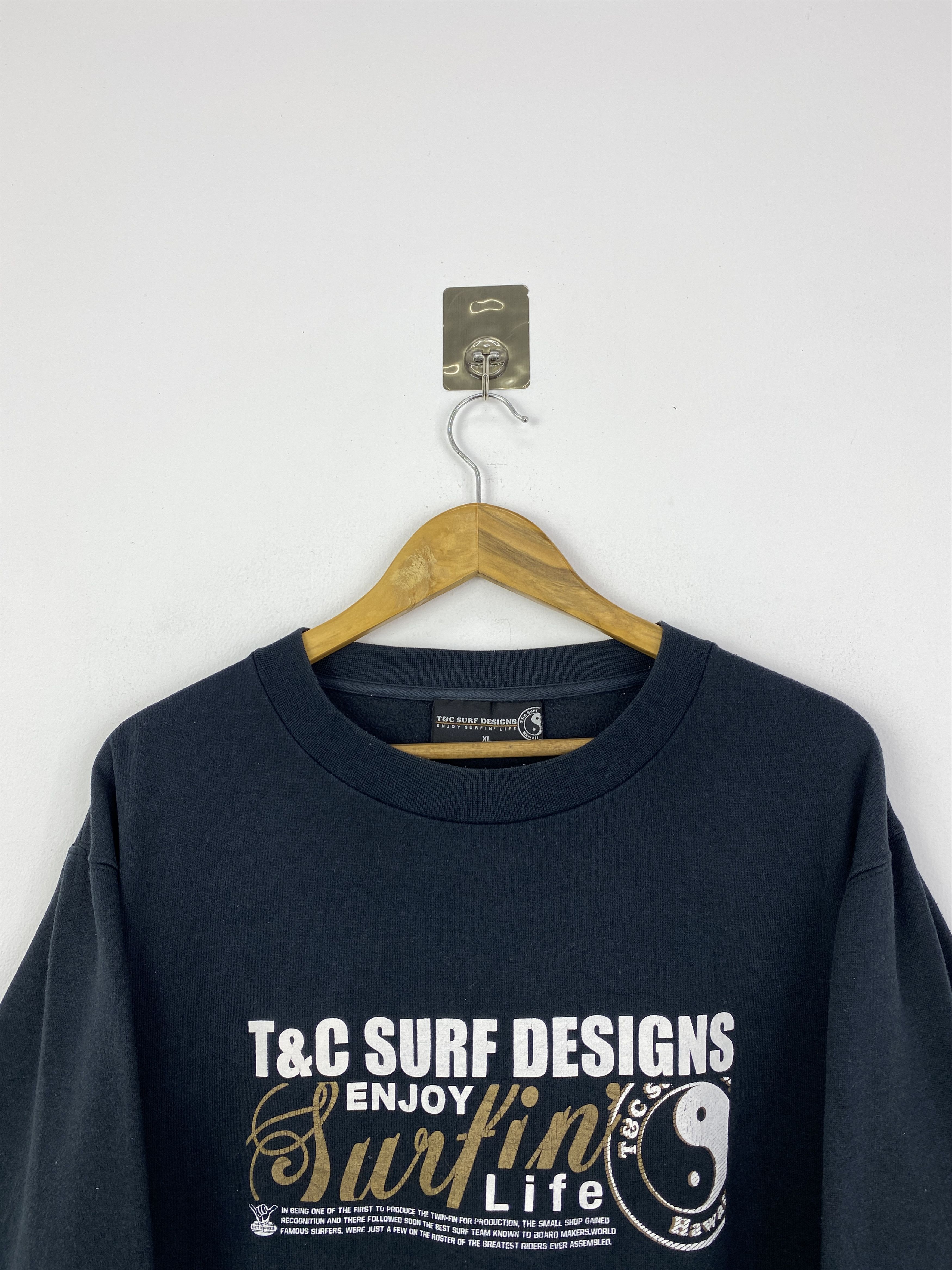 Other Vintage T&C Surf Design Pullover Backhit Sweatshirt SH0093 Size US XL / EU 56 / 4 - 3 Thumbnail