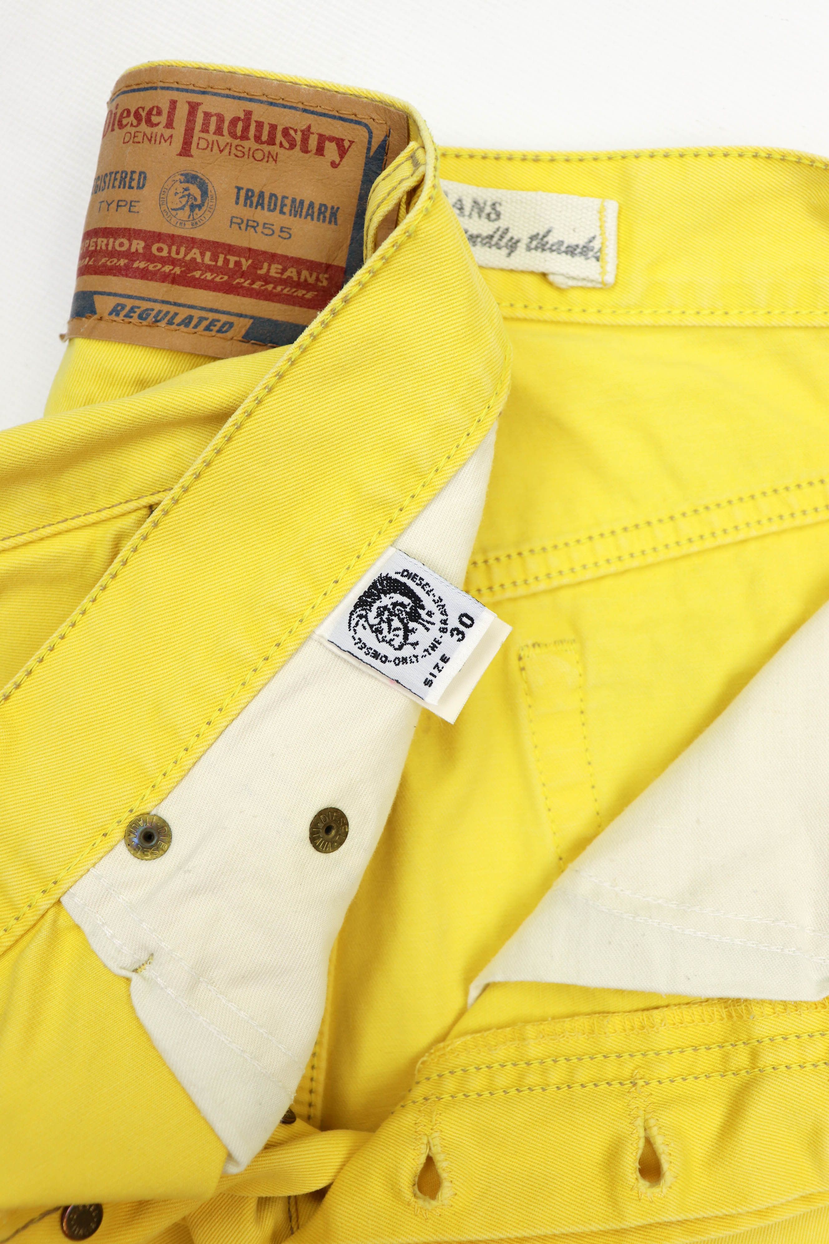 Diesel Diesel Vintage 90s Made in Italy Yellow Cheyenne Denim Jeans Size US 30 / EU 46 - 17 Thumbnail